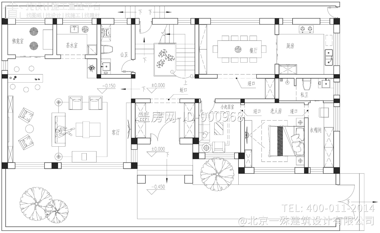 北京房山胡家新中式别墅图纸