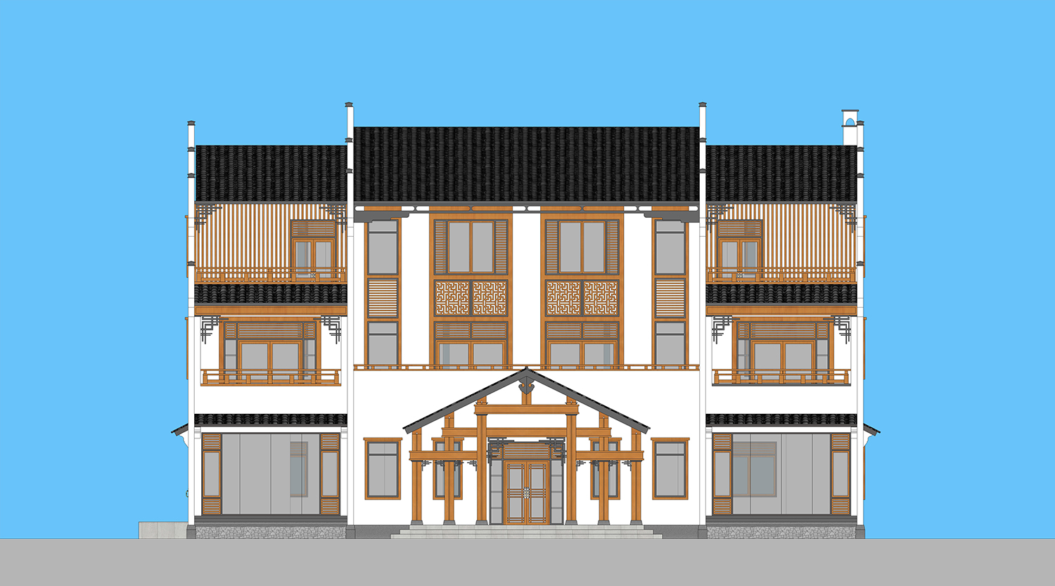 福建宁德吴家中式徽派别墅