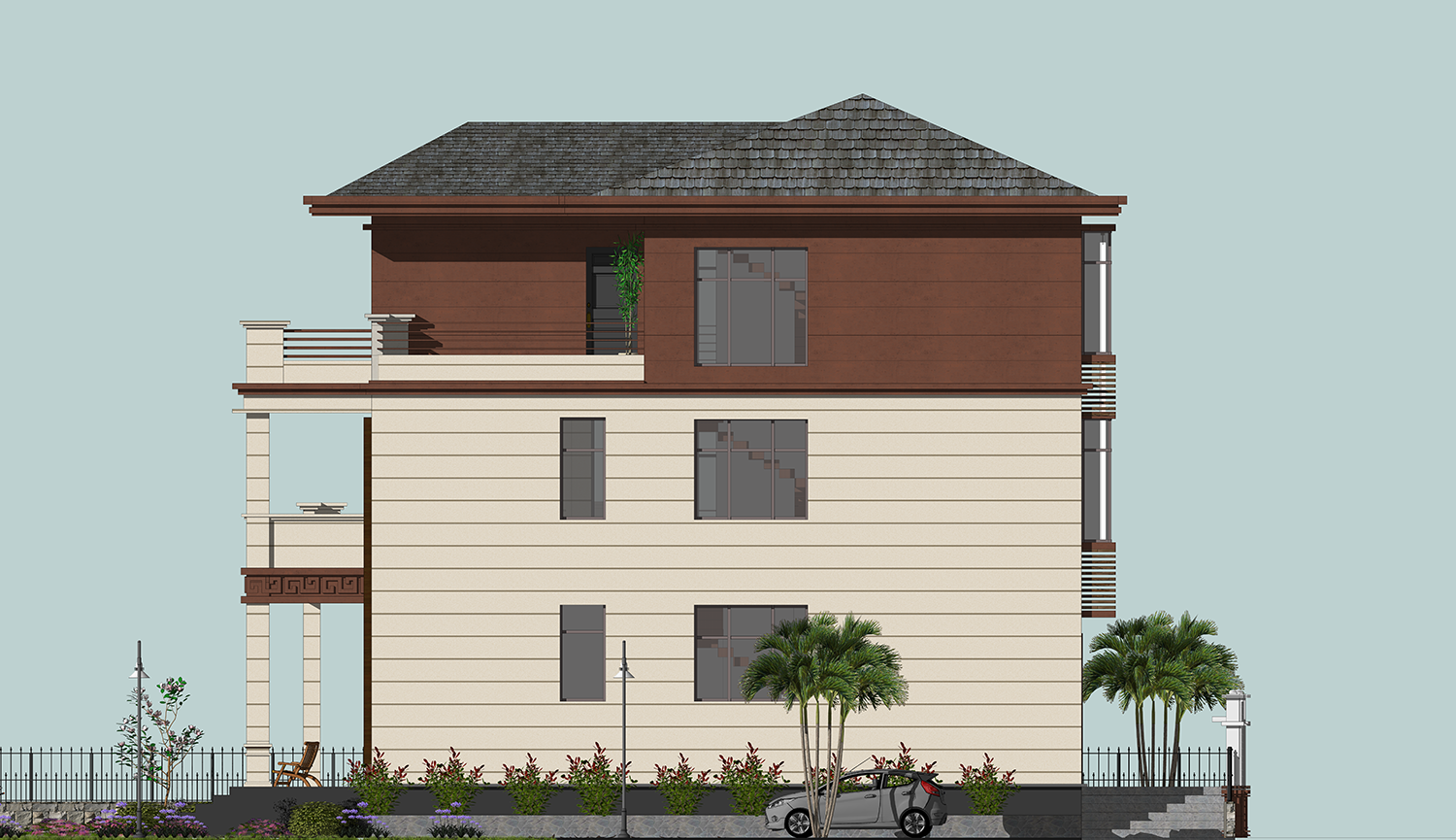 福建泉州梁家新中式别墅