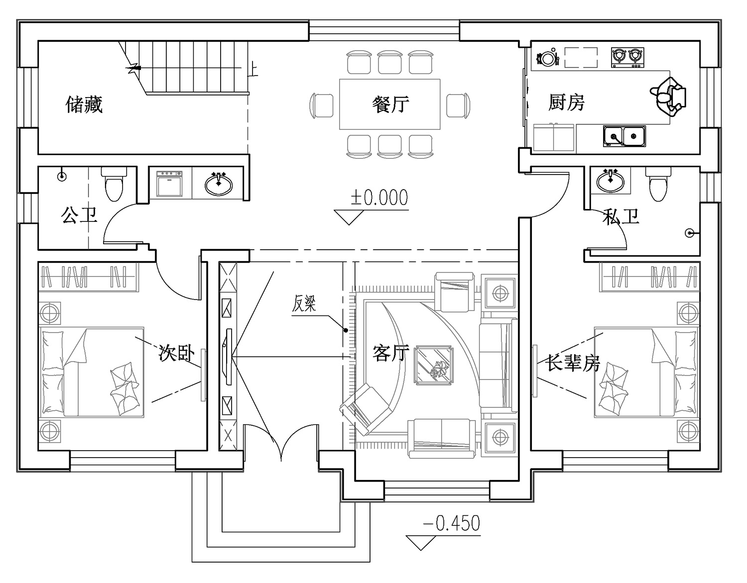 北京房山柏家新中式别墅图纸