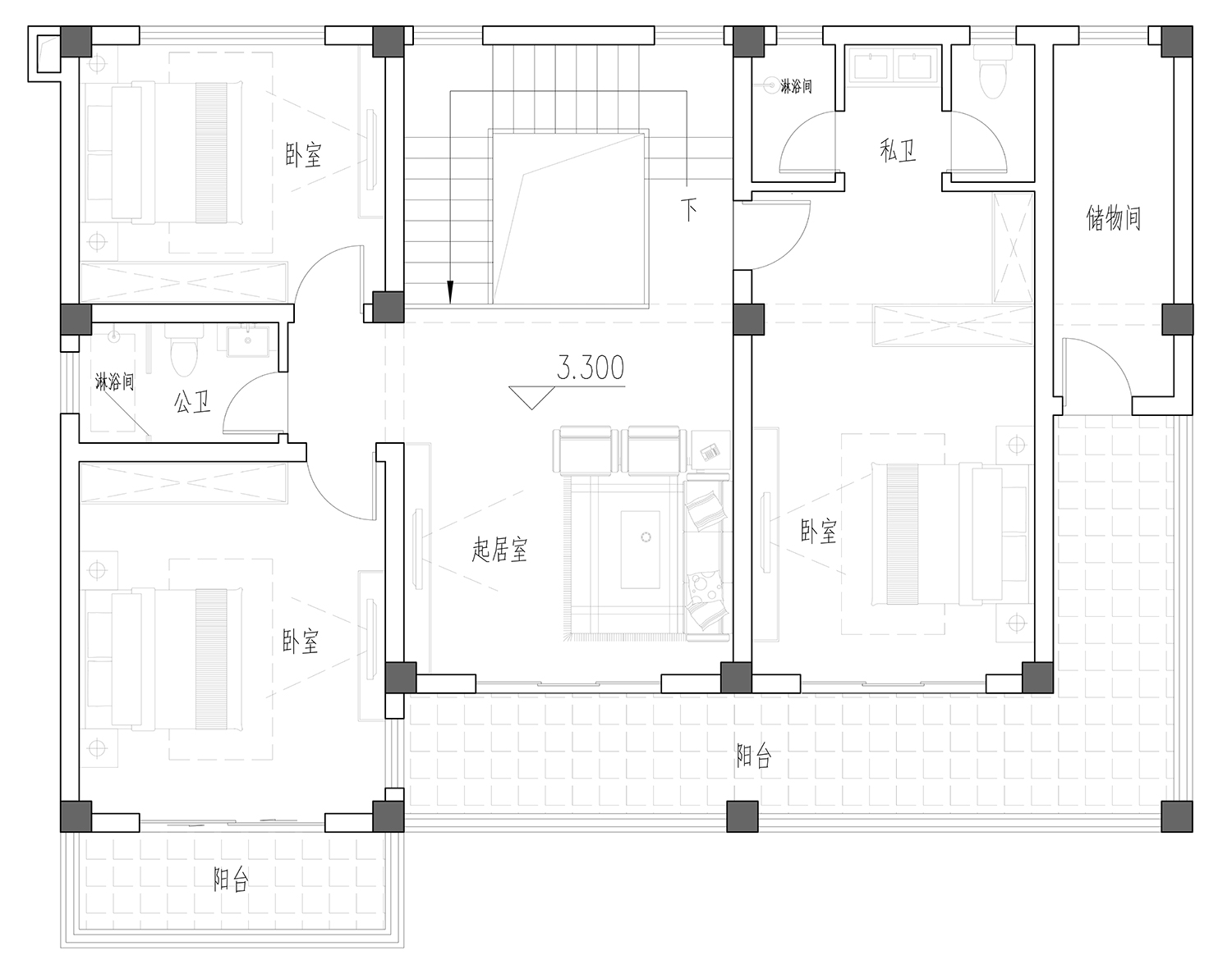 四川南充汪家新中式别墅