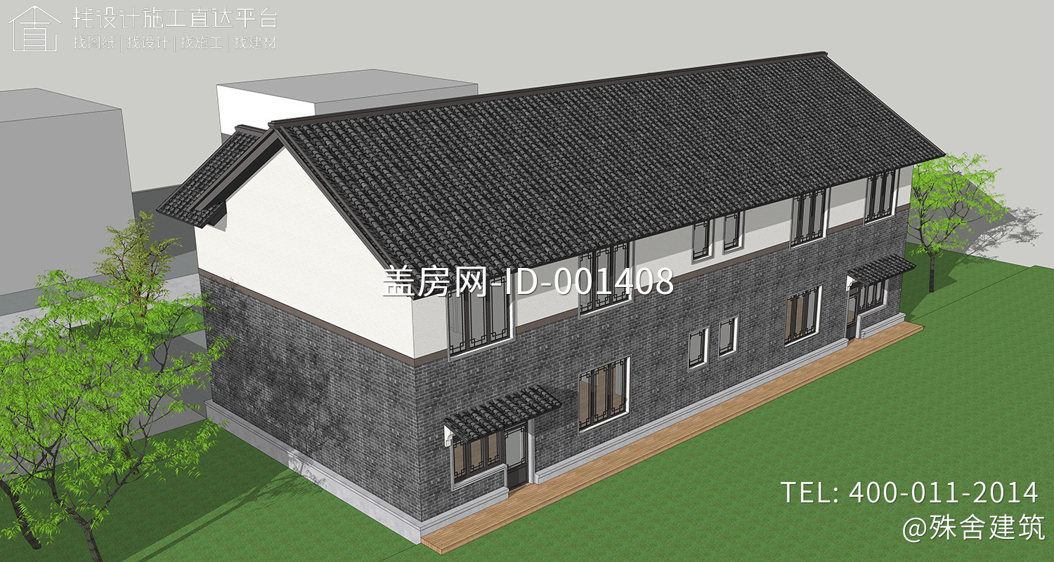 四川达州陈家新中式双拼别墅