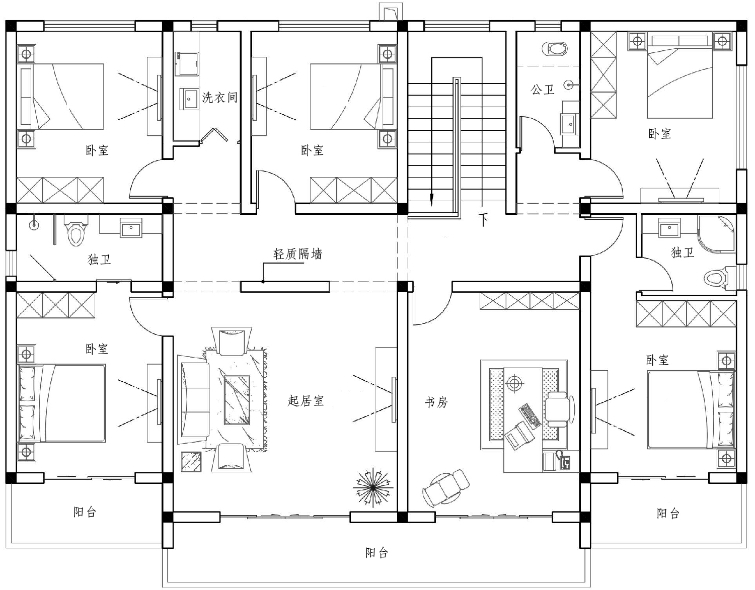 湖南邵阳刘家新中式别墅
