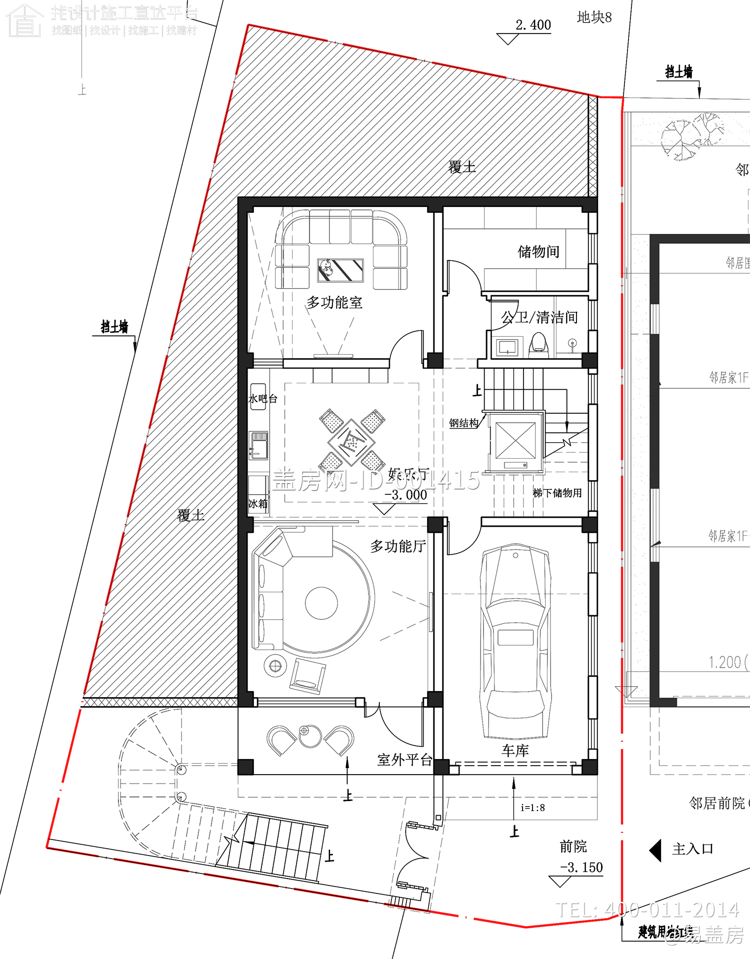 福建宁德带庭院现代别墅