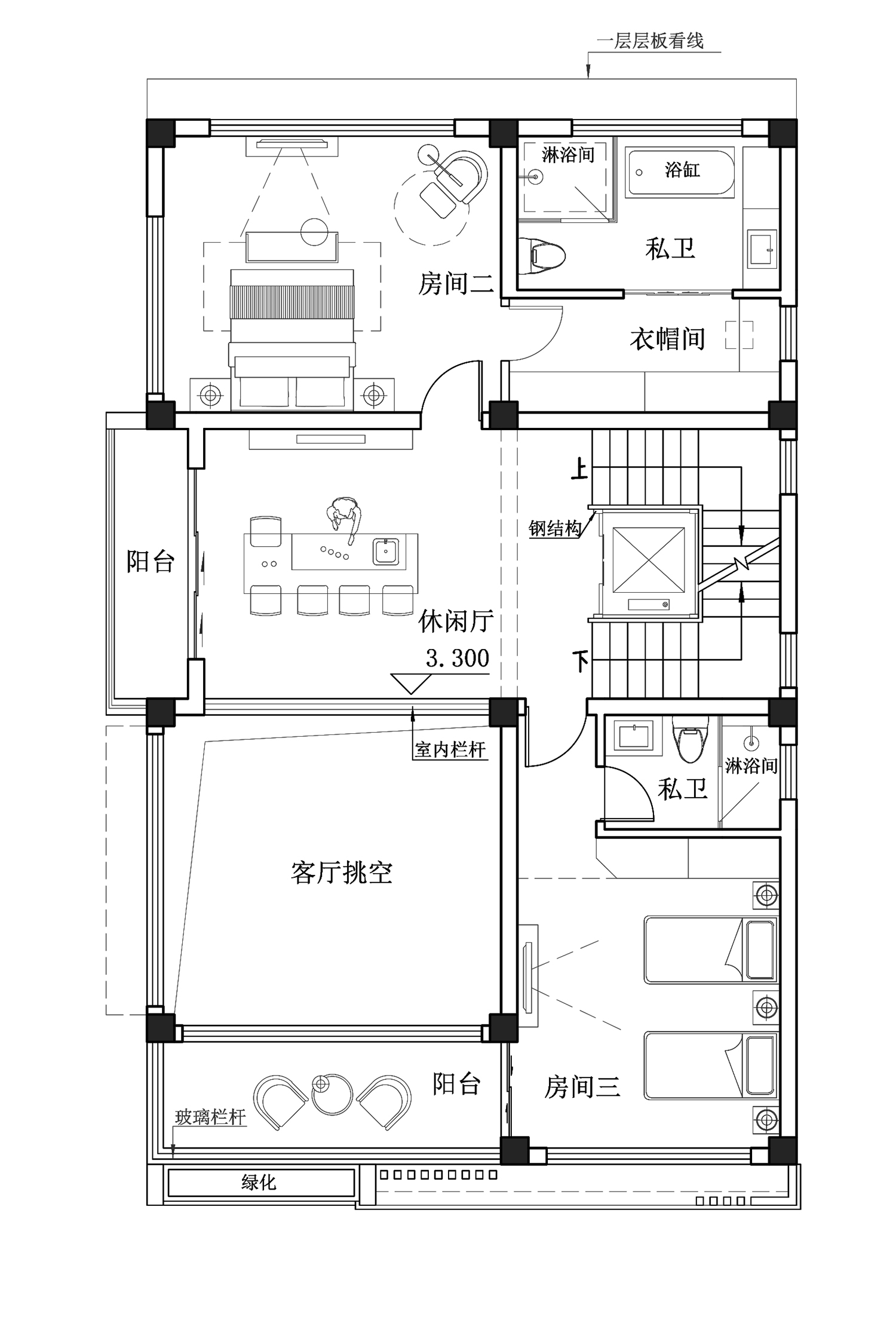 福建宁德带庭院现代别墅
