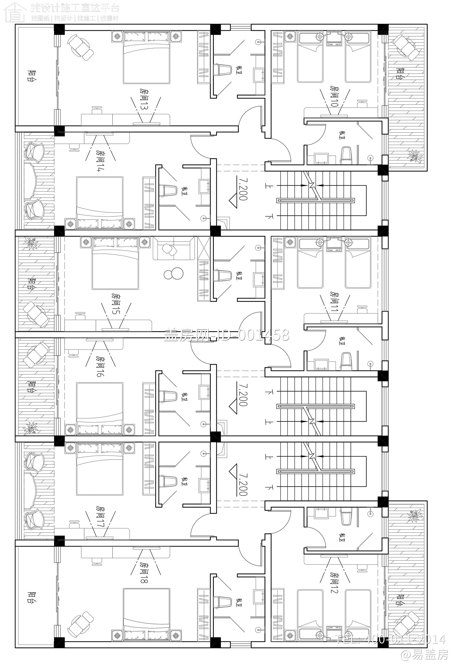 福建福州陈家新中式别墅图纸