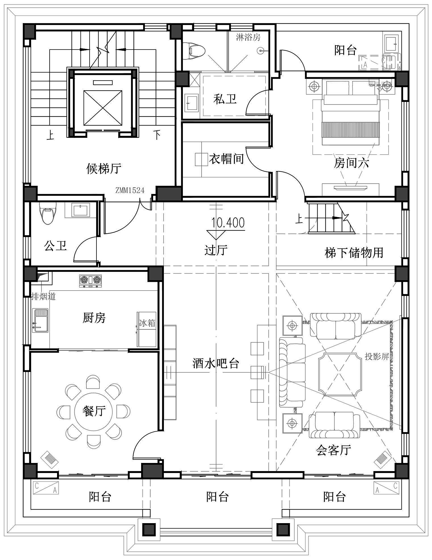 广东汕尾李家新中式别墅图纸