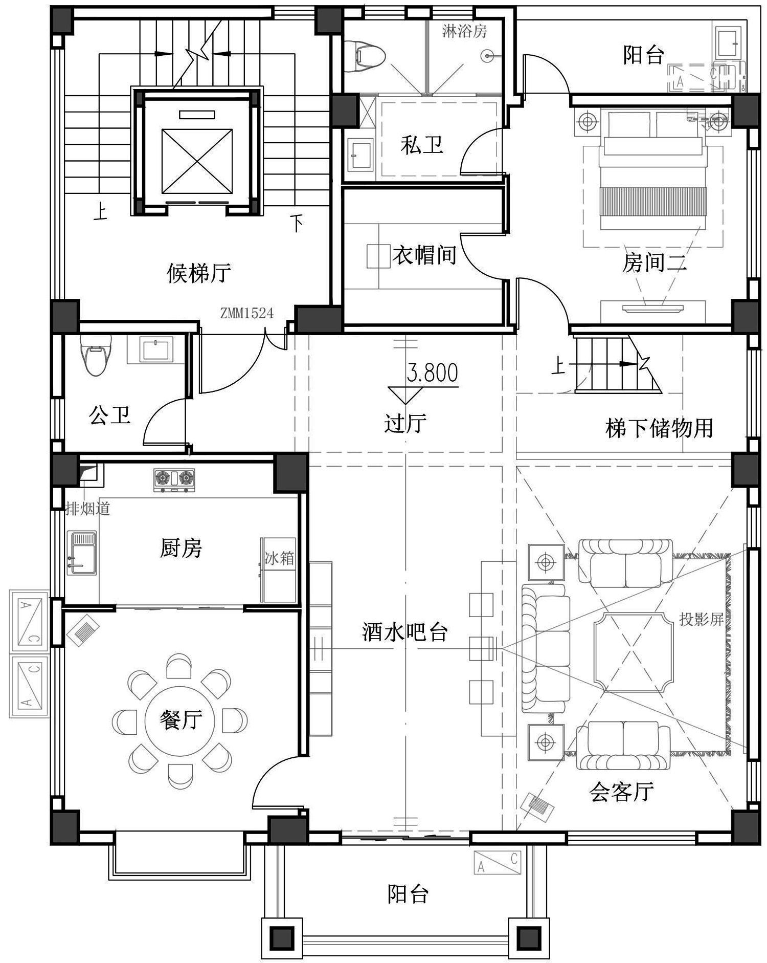 广东汕尾李家新中式别墅图纸