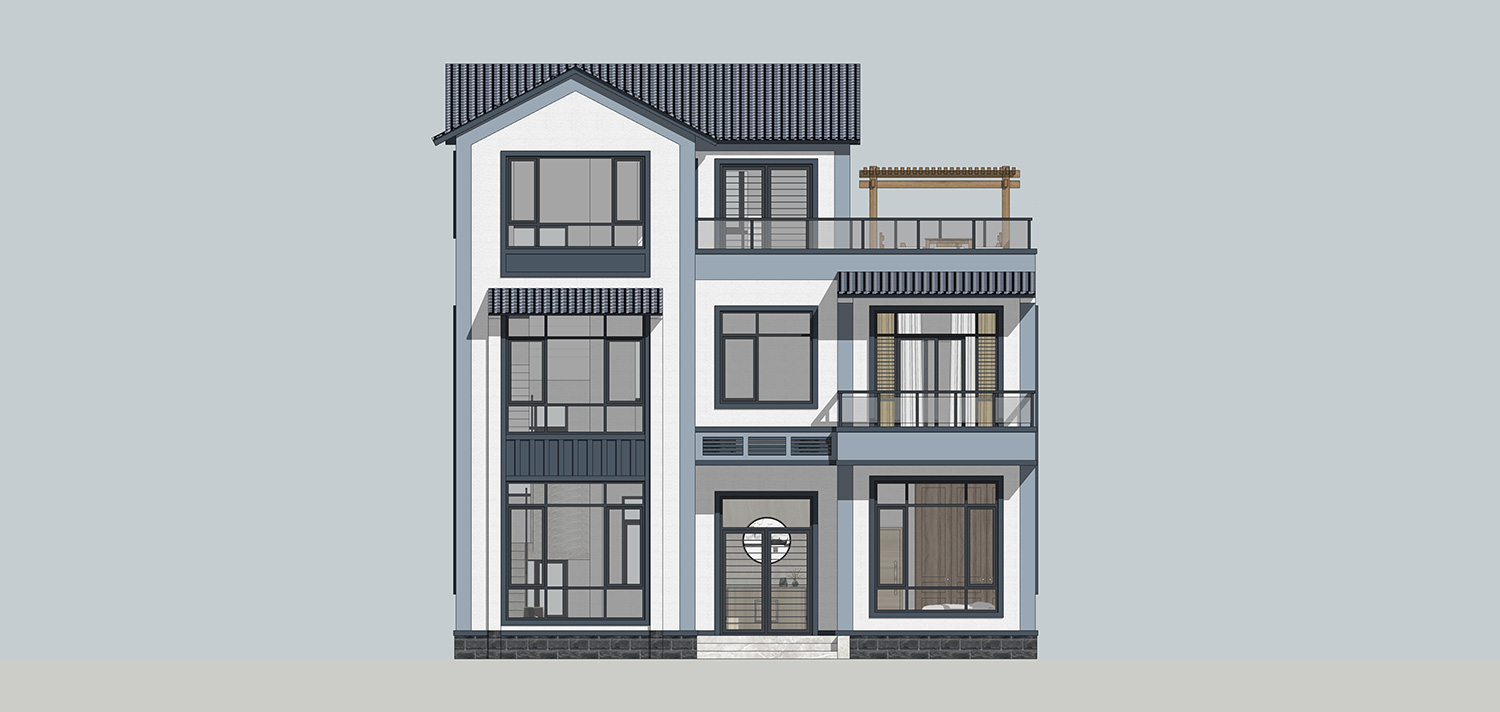 福建龙岩吕家新中式别墅