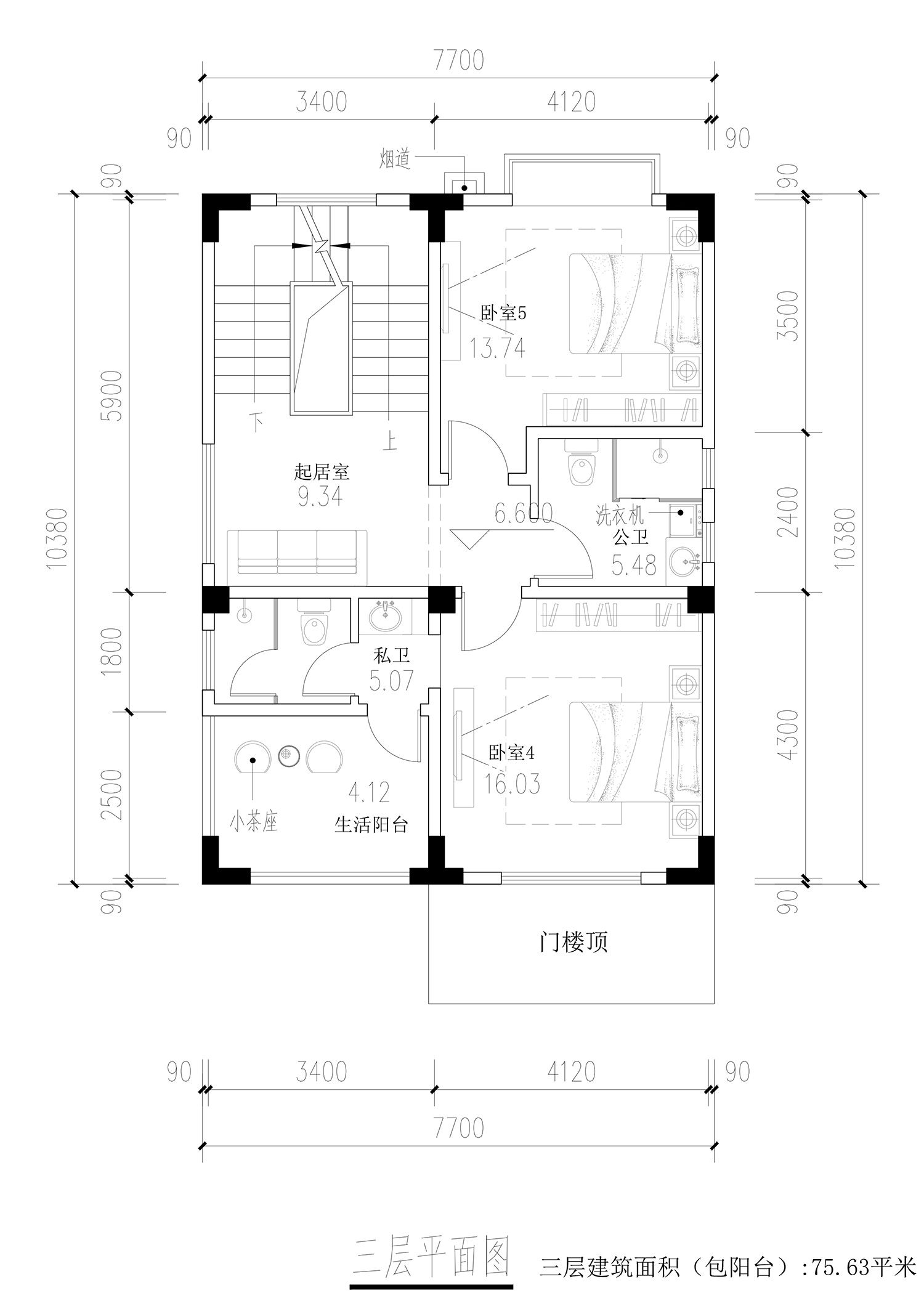 广东广州钟家欧式农村别墅图纸