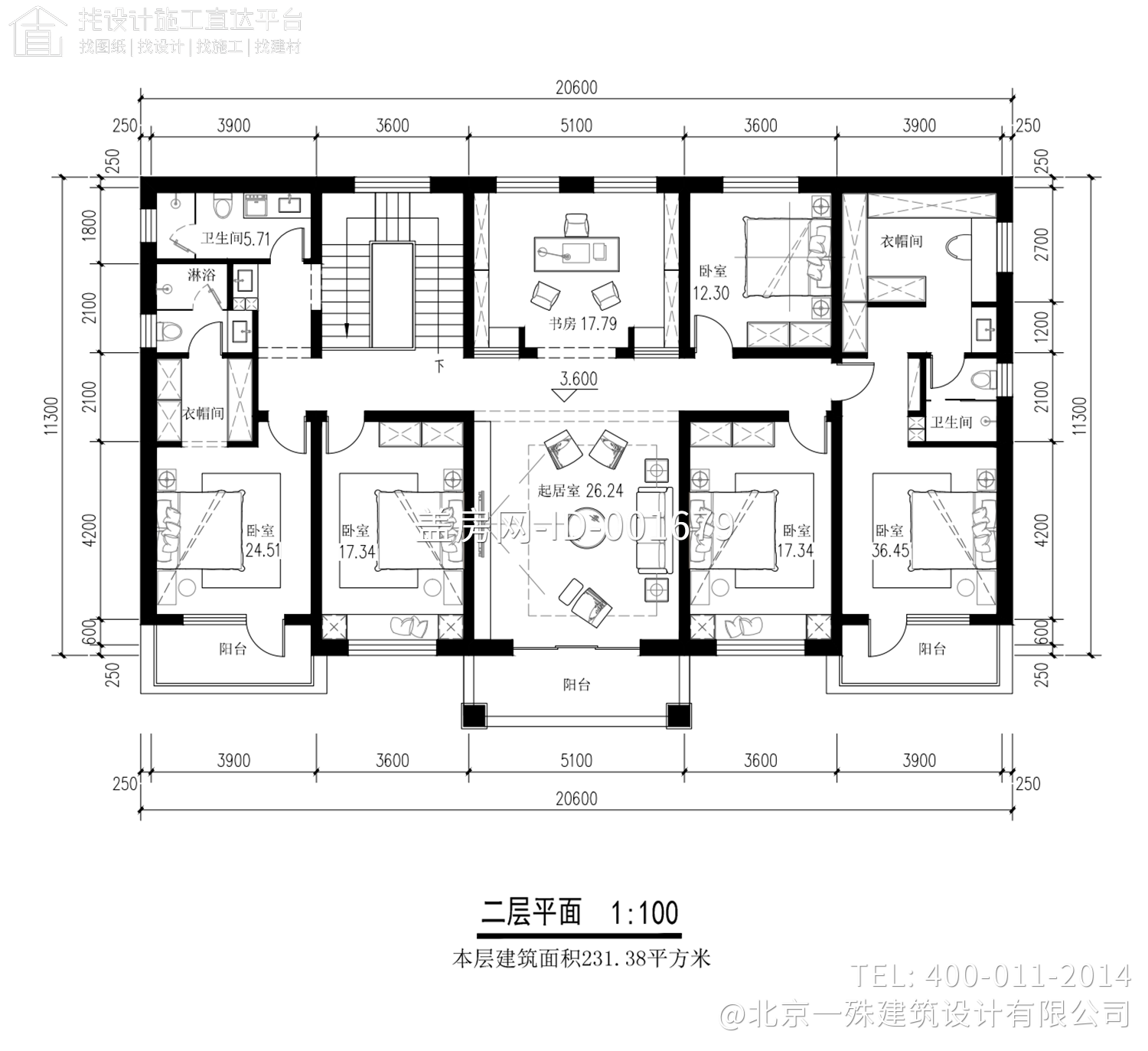 北京房山二层新中式别墅图纸