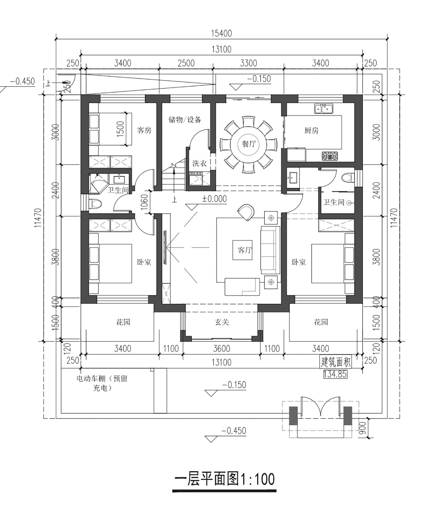 北京昌平崔家新中式别墅图纸