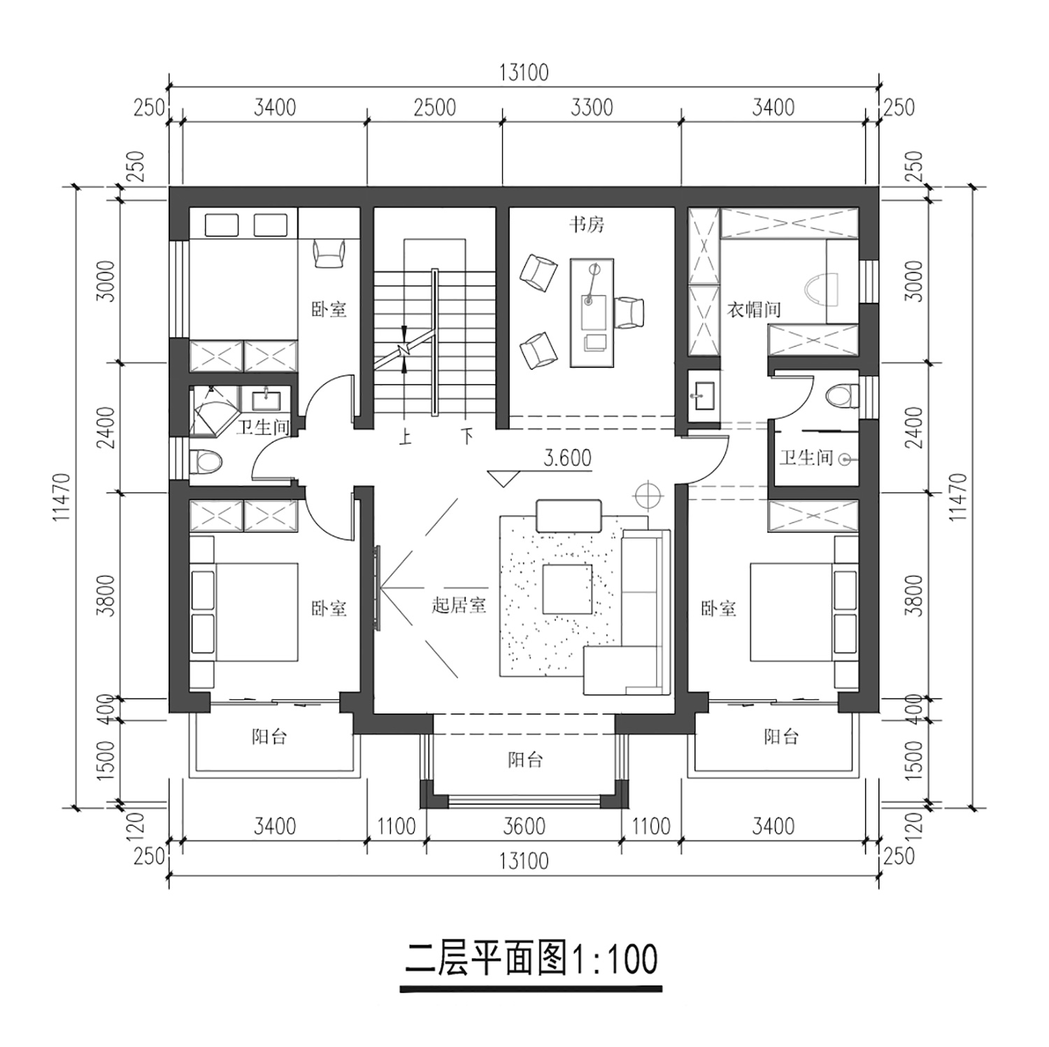 北京昌平崔家新中式别墅图纸