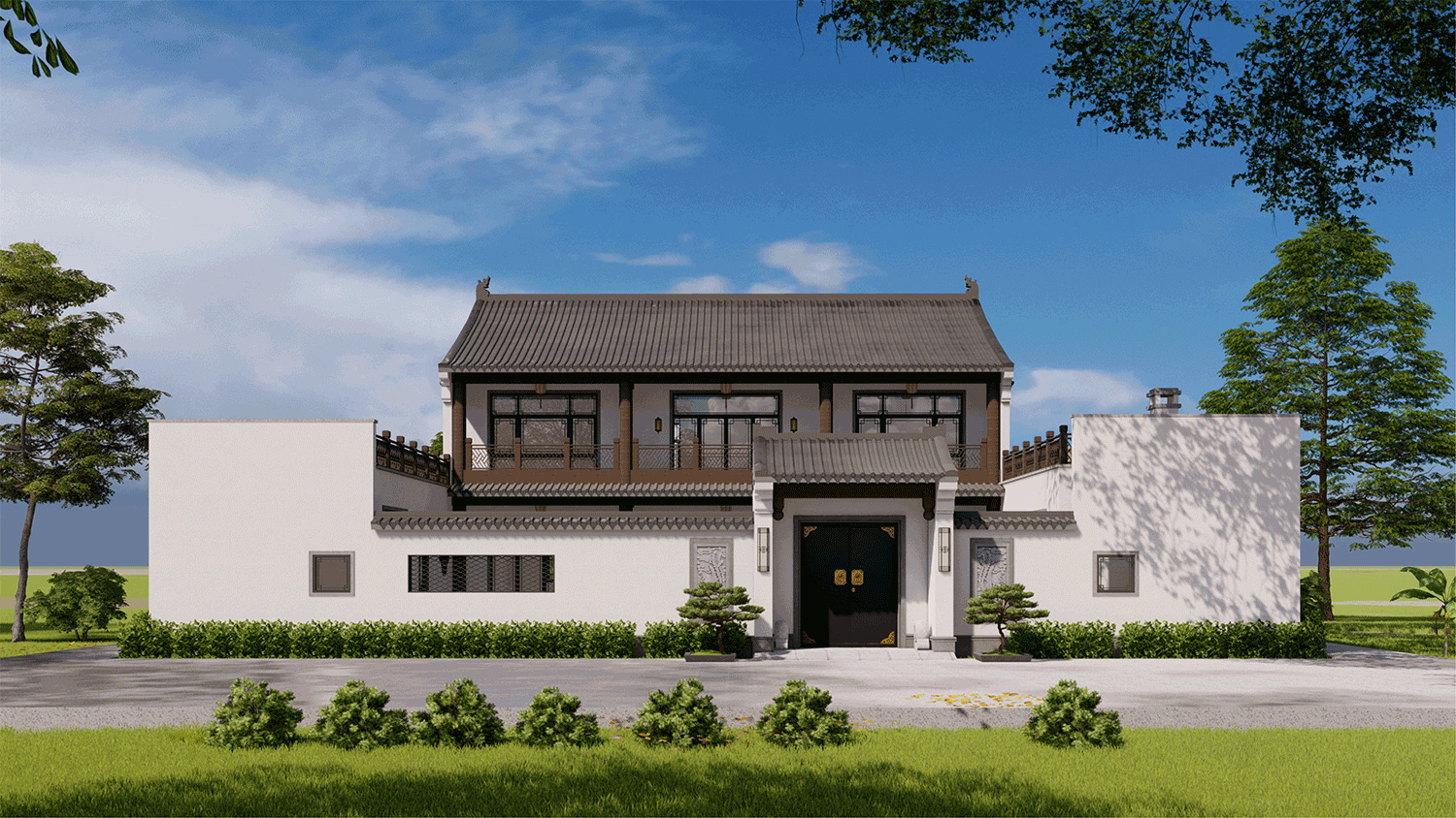 四川绵阳二层中式自建别墅设计图纸