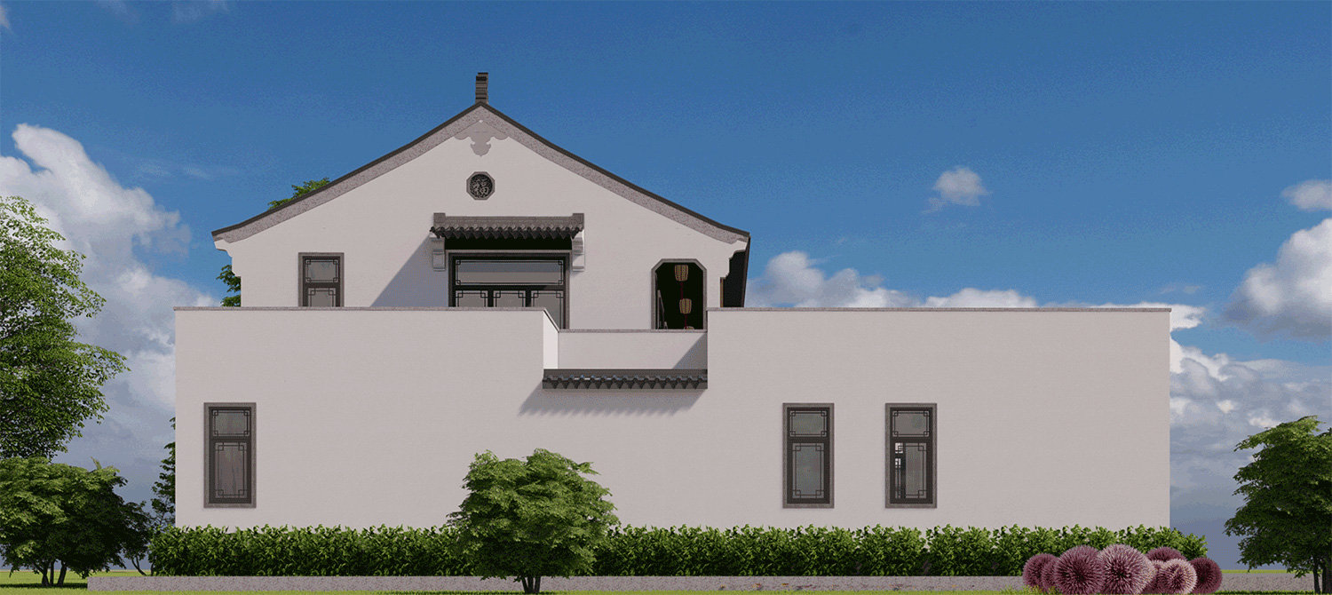 四川绵阳二层中式自建别墅设计图纸