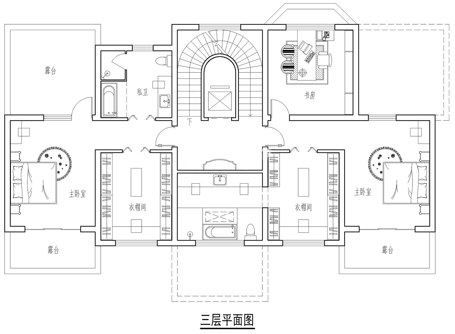 宁波韩家欧式别墅设计图纸