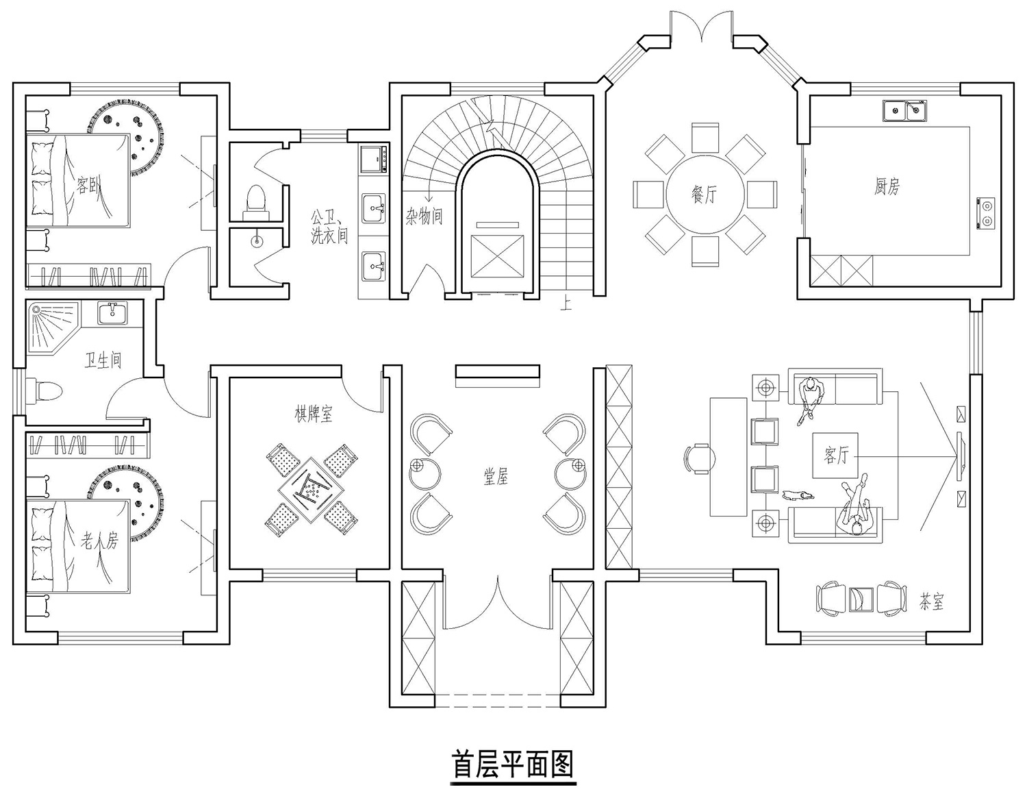 宁波韩家欧式别墅设计图纸