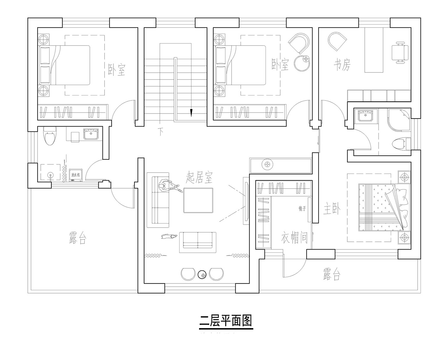 北京顺义榆林村王家二层欧式别墅图纸