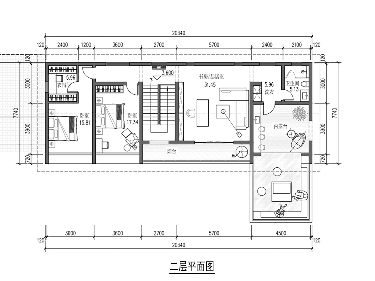 甘肃白银张家现代别墅图纸