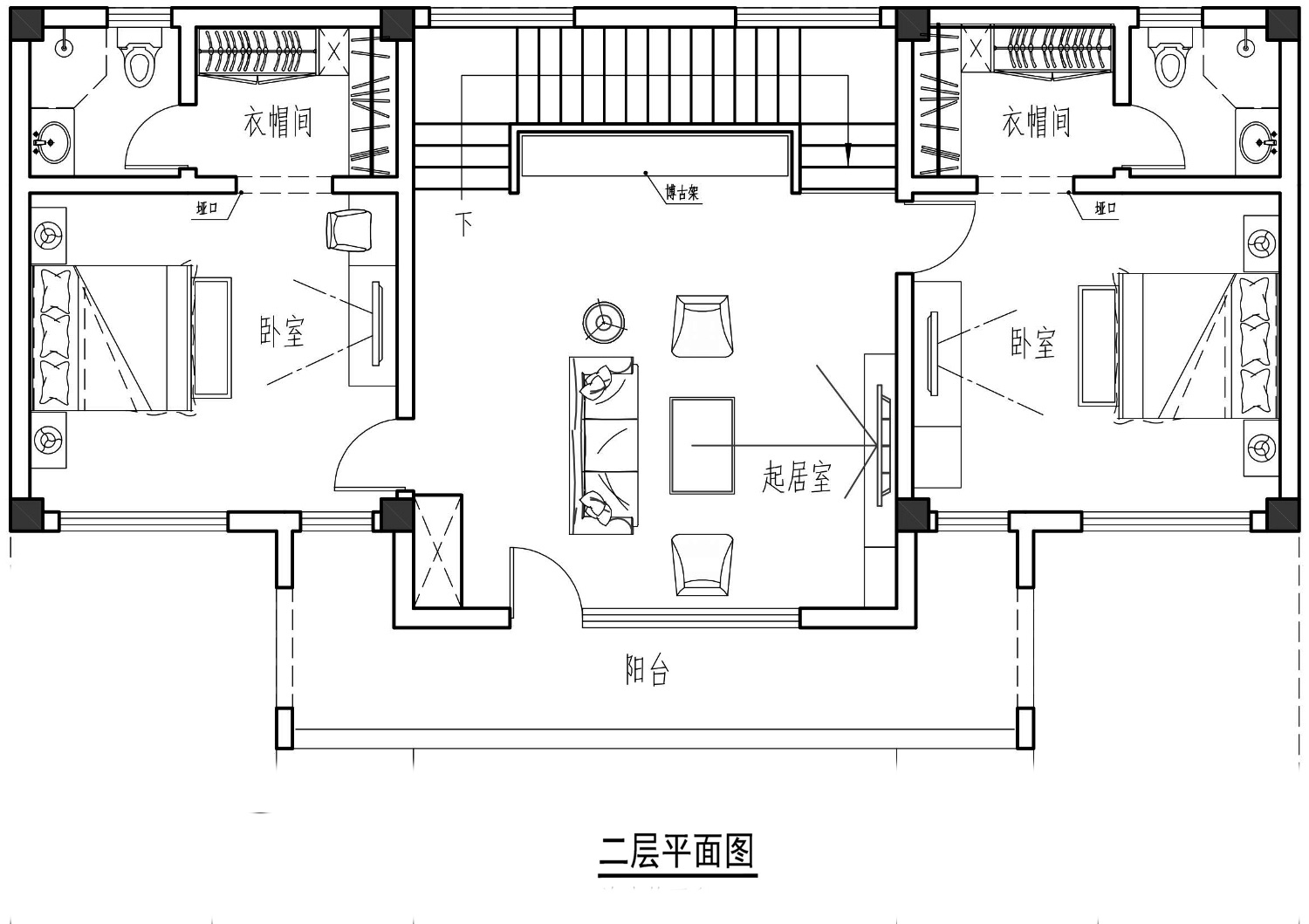 孝感齐家中式四合院别墅图纸