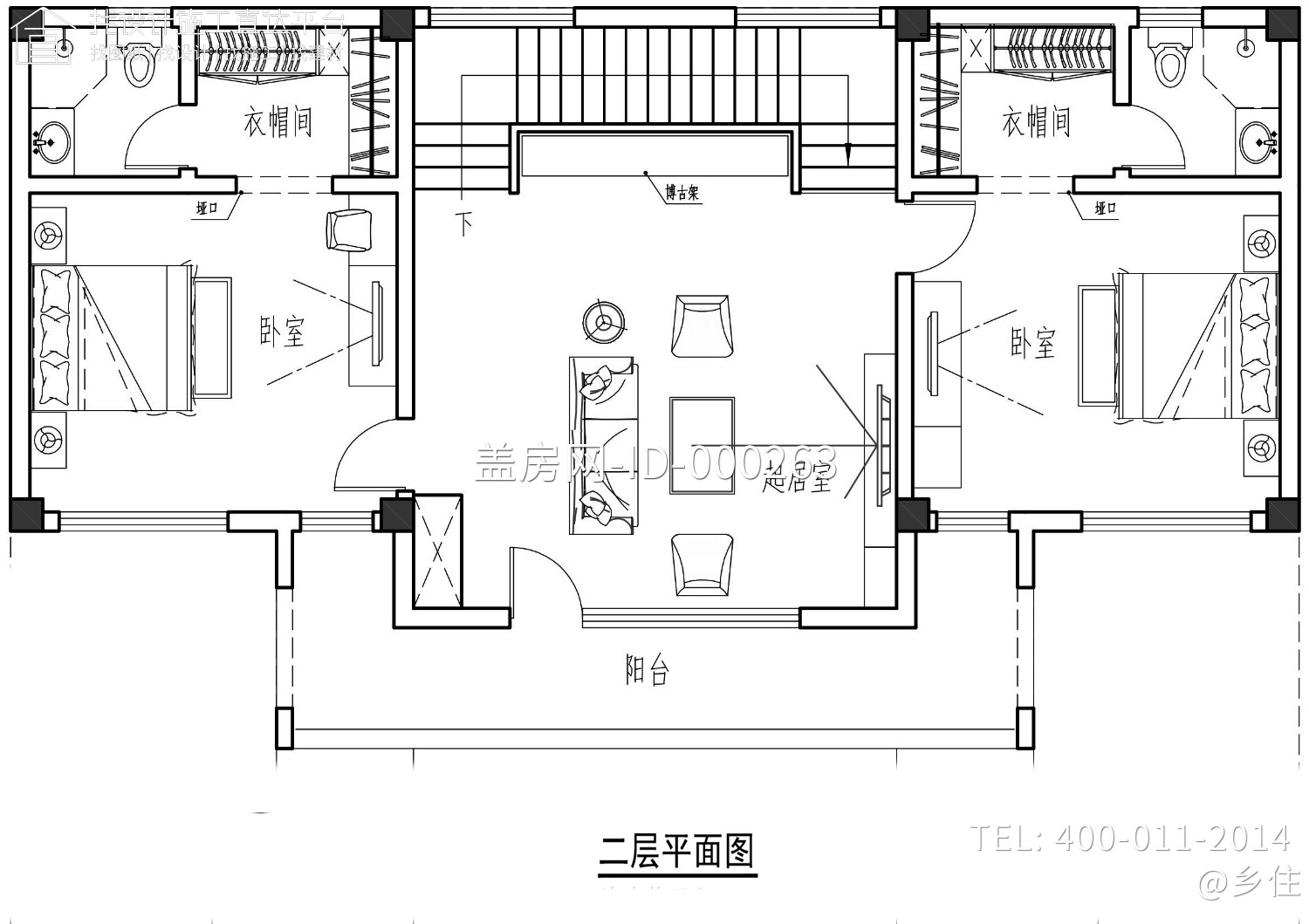 孝感齐家中式四合院别墅图纸