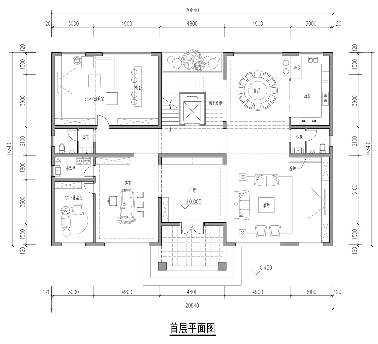 山东潍坊三层新中式别墅设计