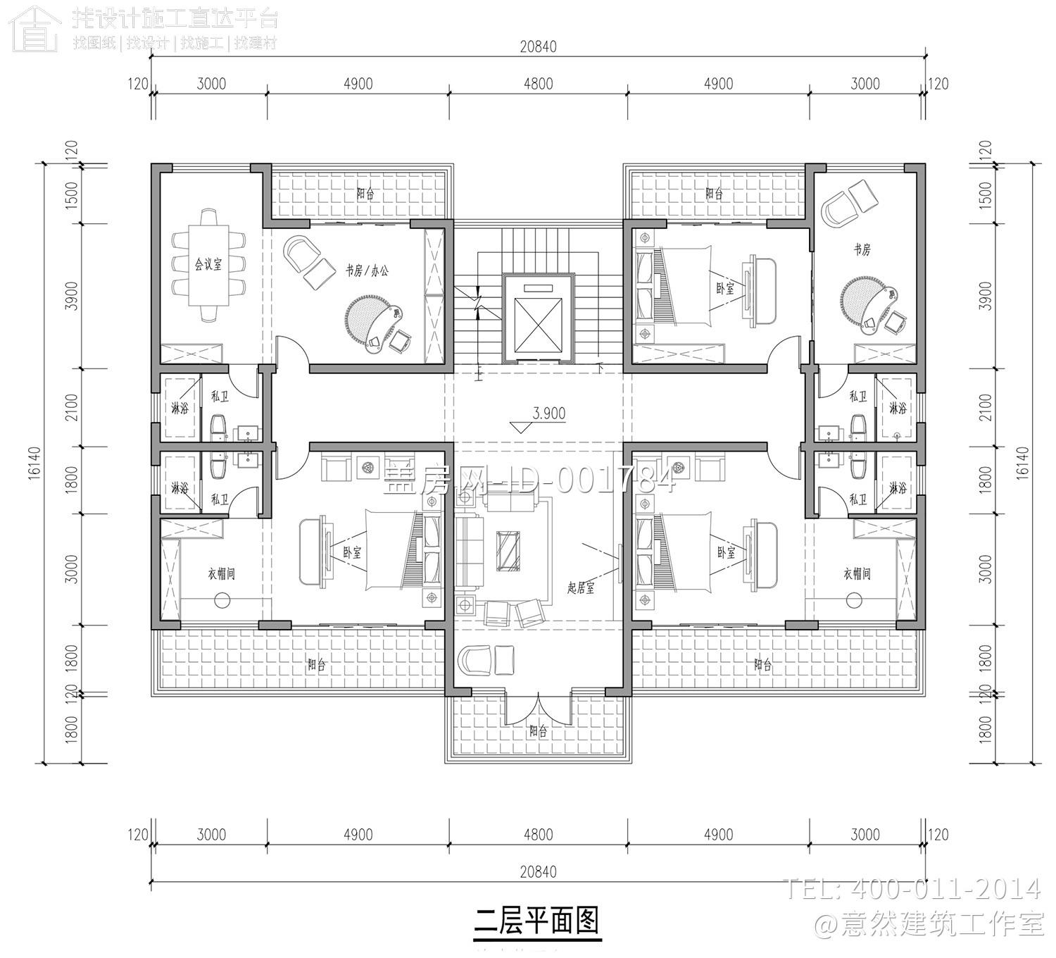 山东潍坊三层新中式别墅设计