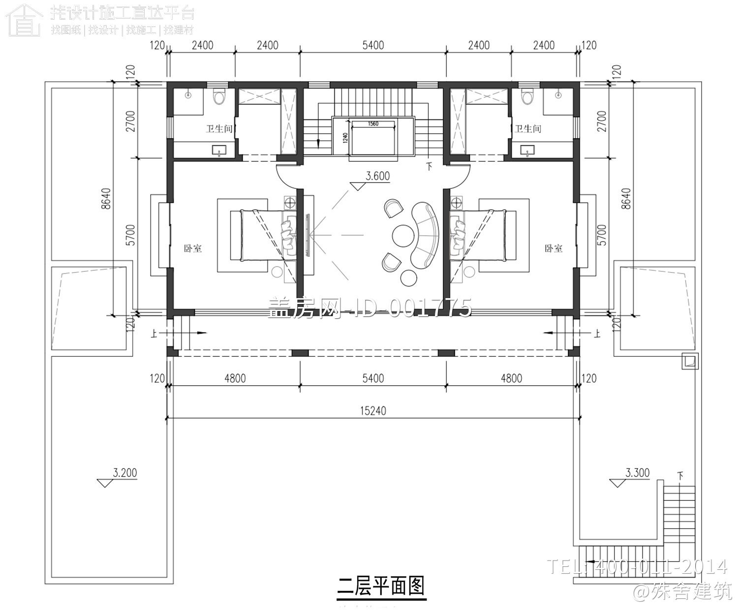 四川绵阳二层中式自建别墅设计图纸