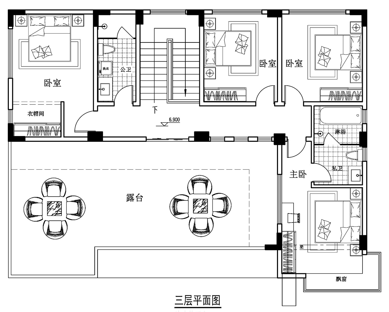 广西梧州范家三层现代别墅设计图纸