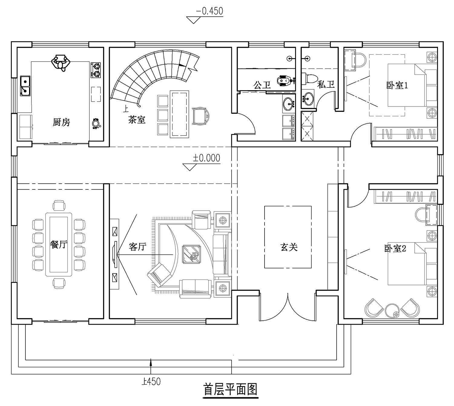 湖南岳阳杨家三层新中式别墅自建房设计图纸