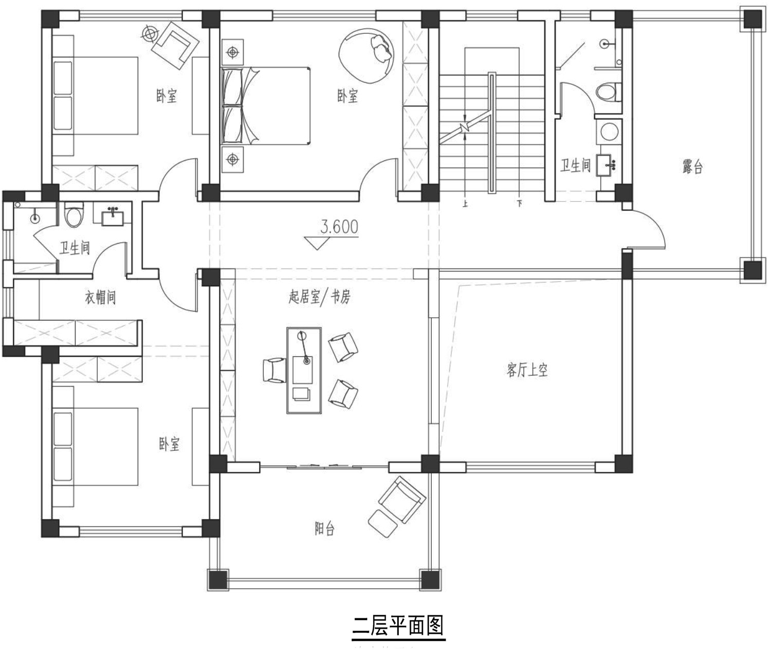 湖北咸宁徐家三层新中式别墅设计图纸