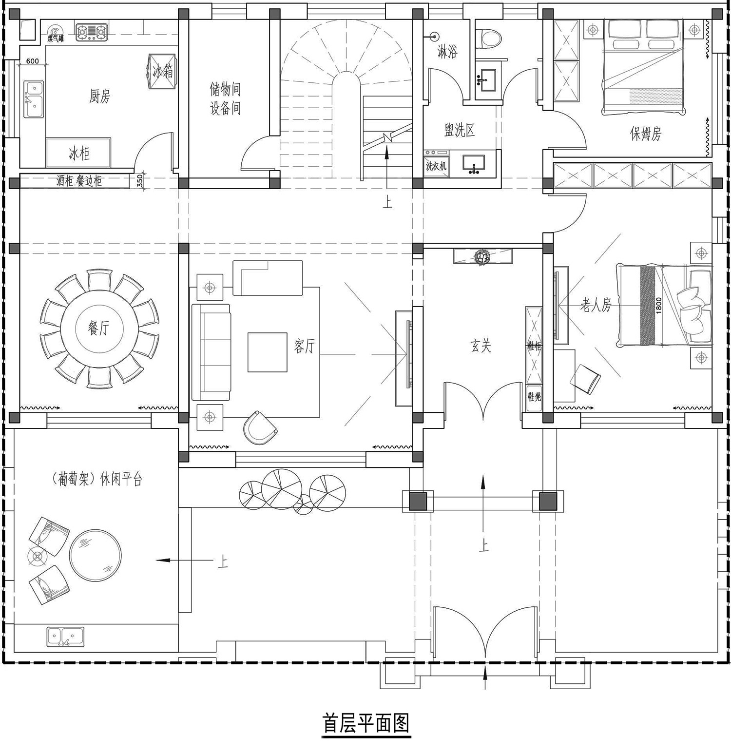 北京平谷张家二层新中式别墅自建房设计图纸