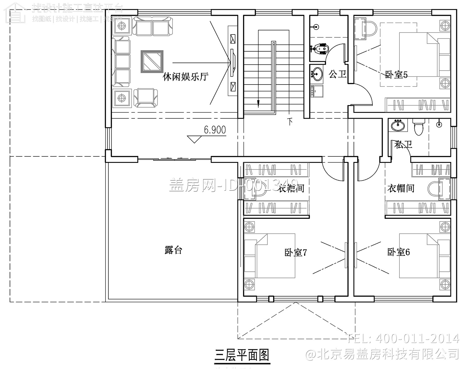 湖南岳阳杨家三层新中式别墅自建房设计图纸