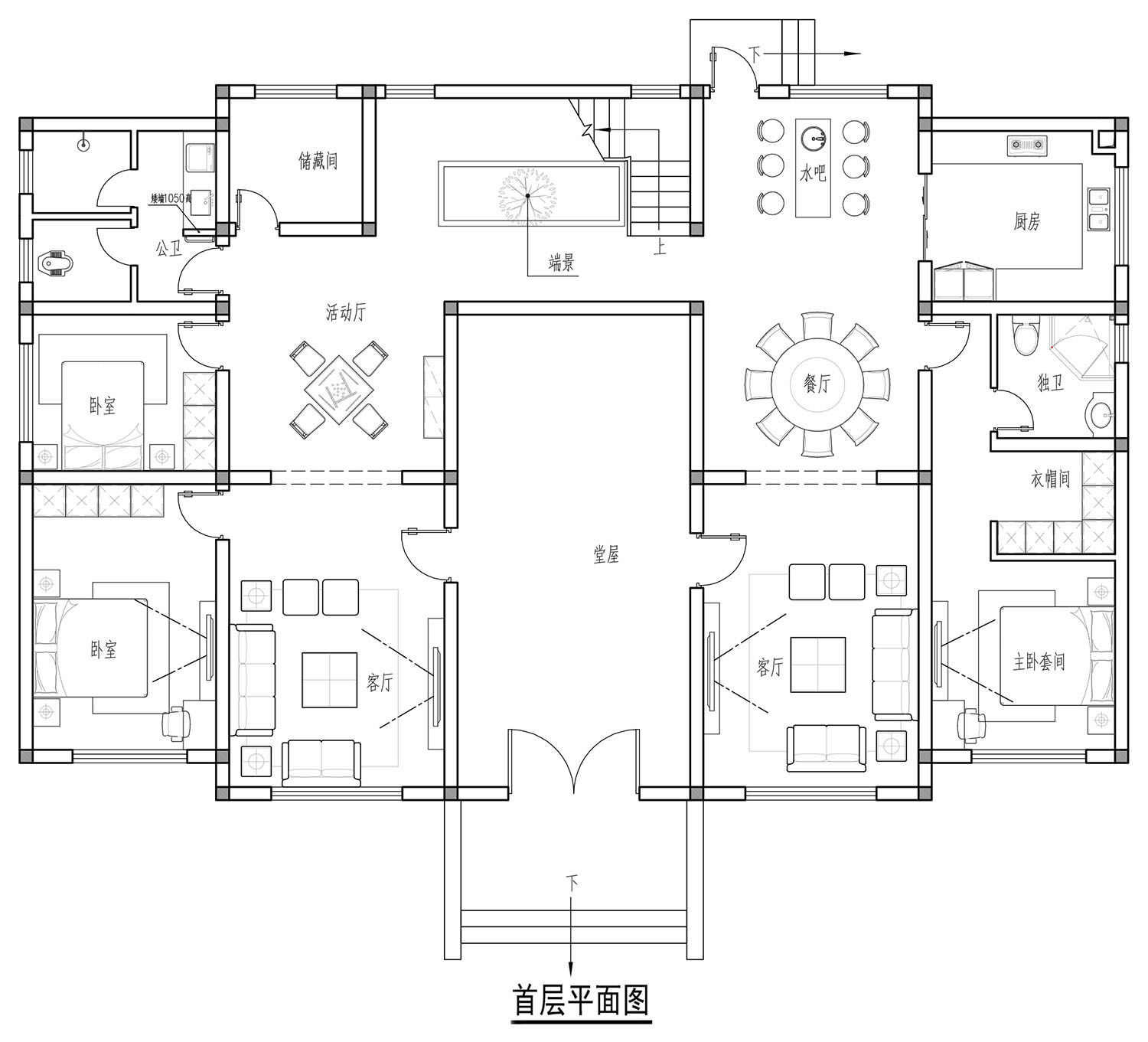 湖南娄底王家欧式三层别墅图纸