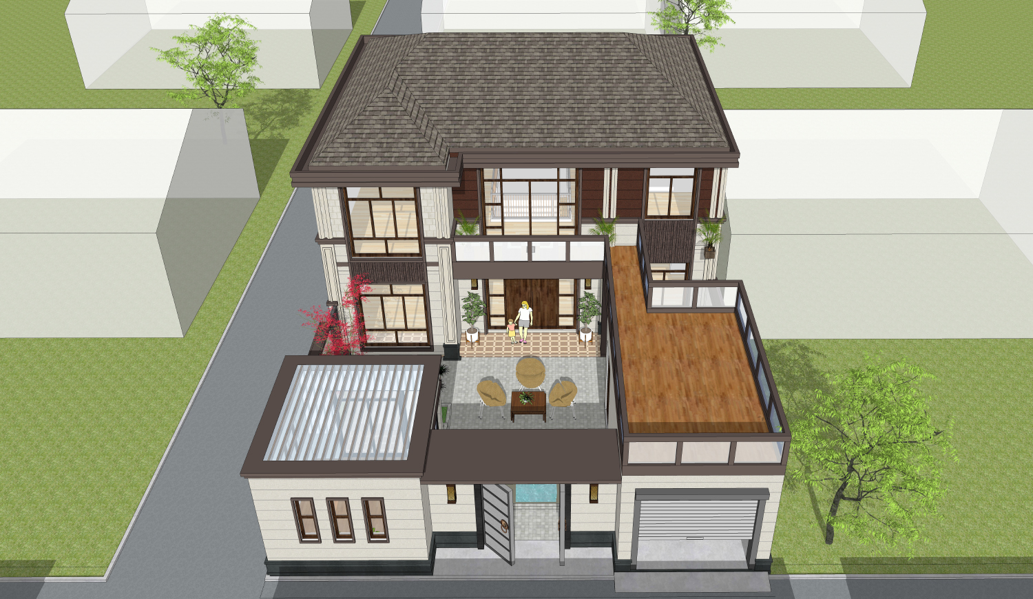 河南漯河刘家新中式宅院