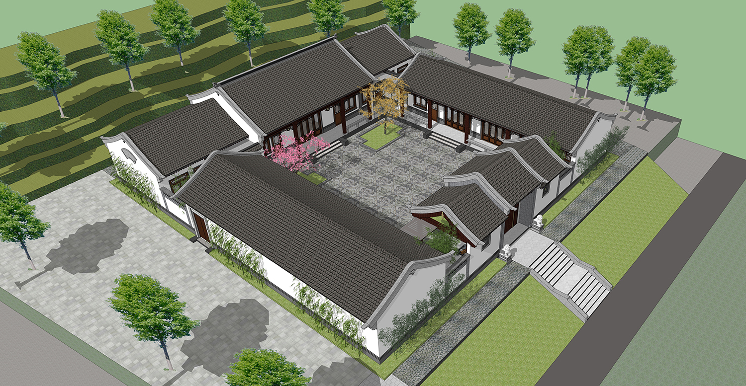 四川成都钟家中式四合院