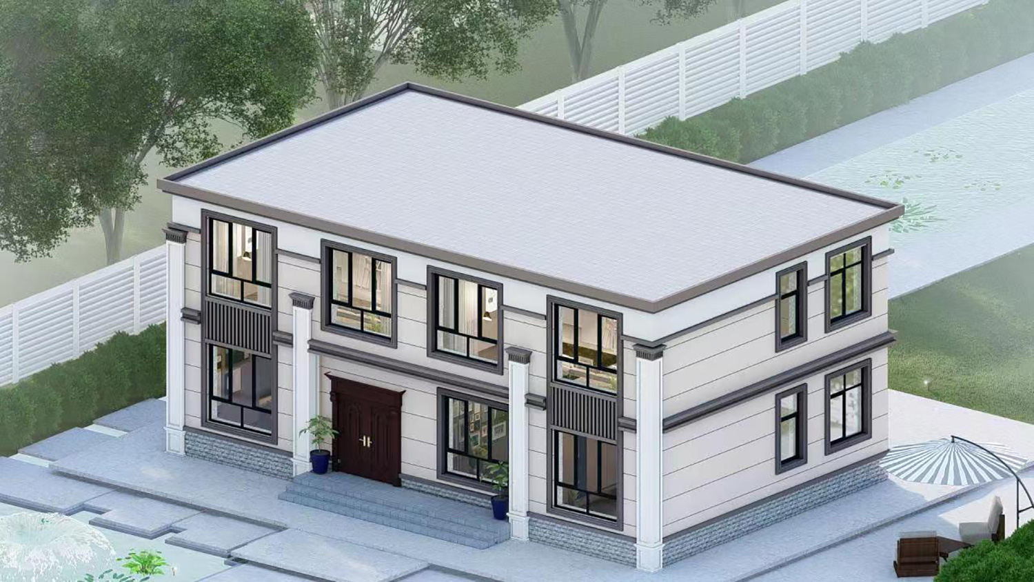 北京房山二层新中式别墅