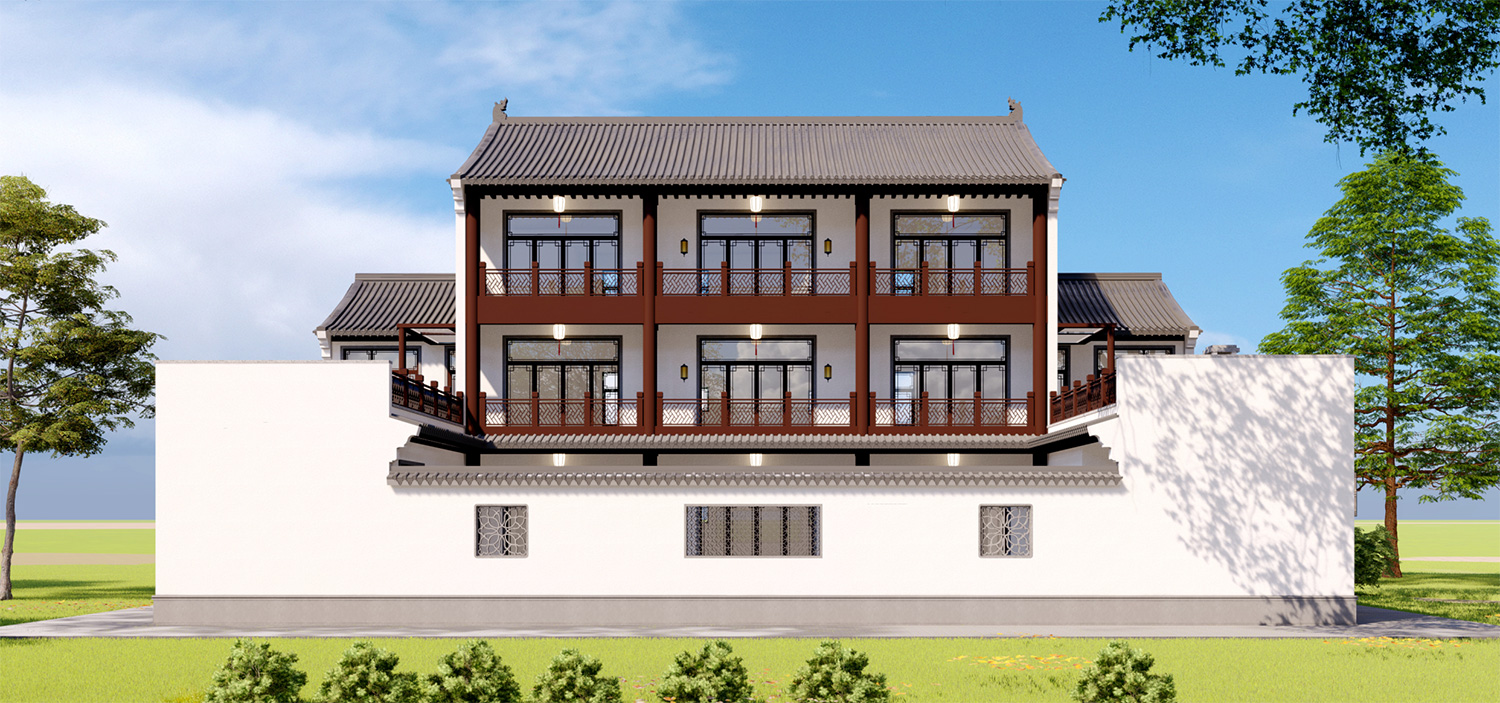 四川绵阳张家三层中式自建别墅