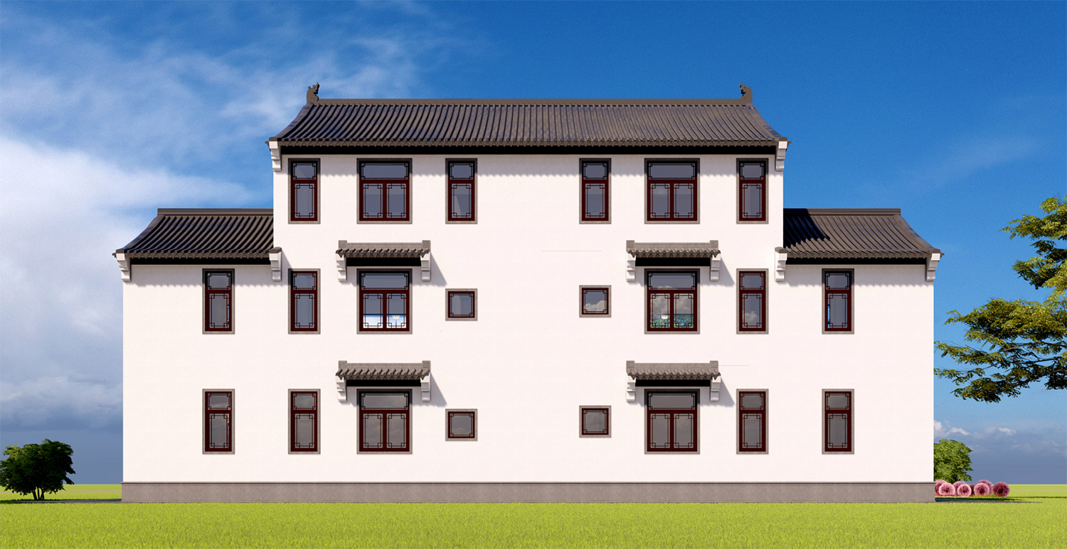 四川绵阳张家三层中式自建别墅