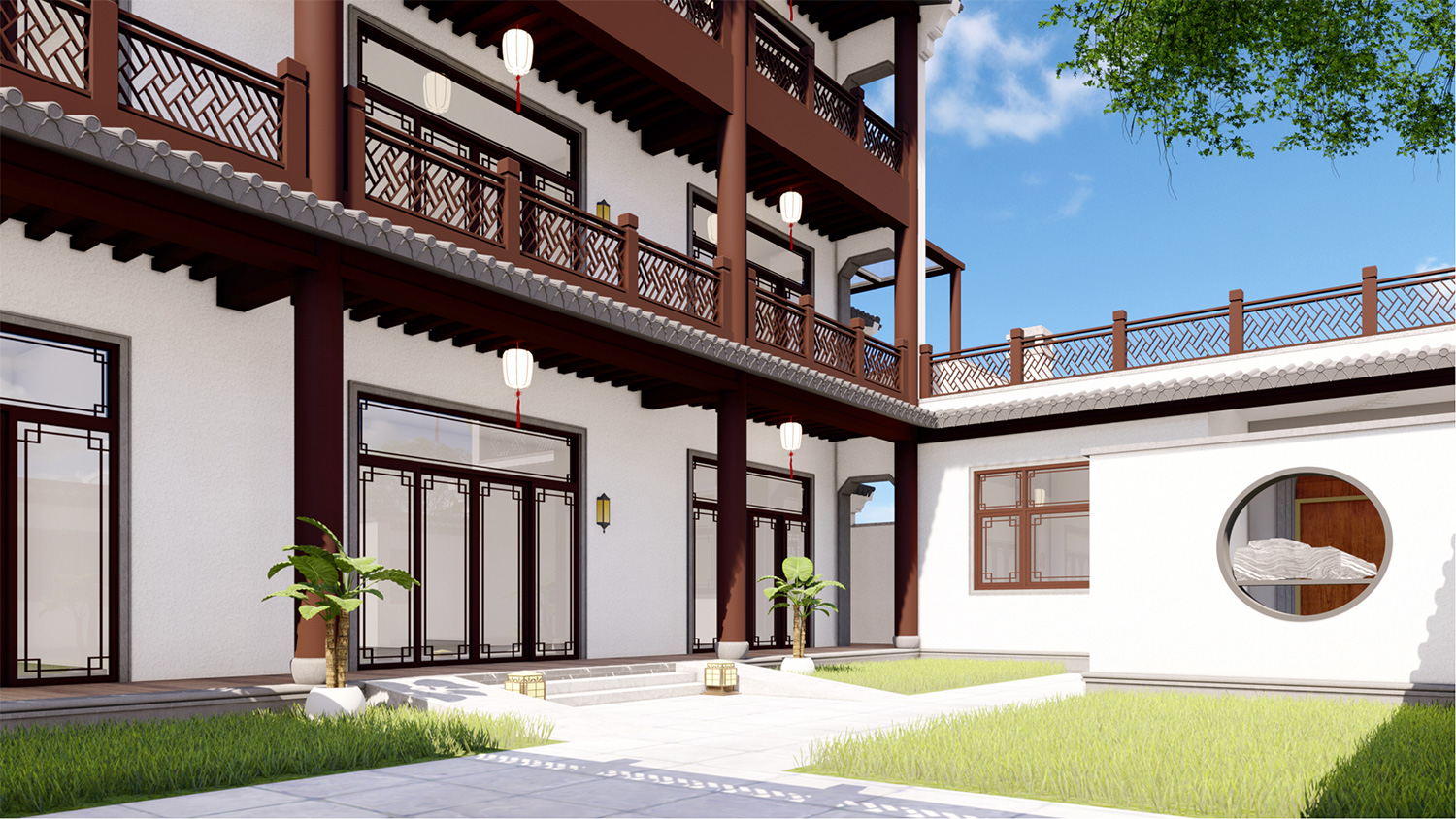 四川绵阳张家三层中式自建别墅