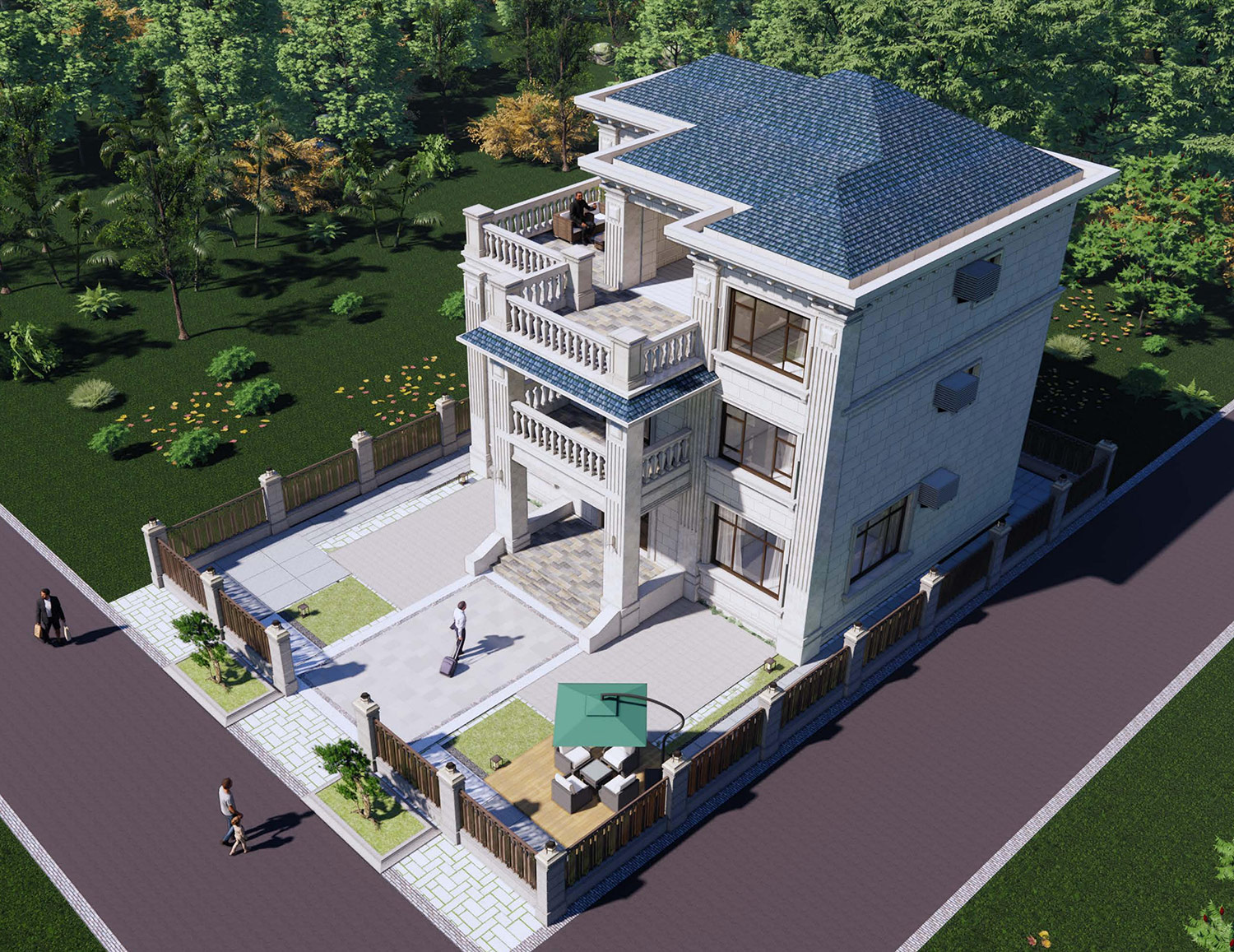 福建三明三层欧式自建别墅设计