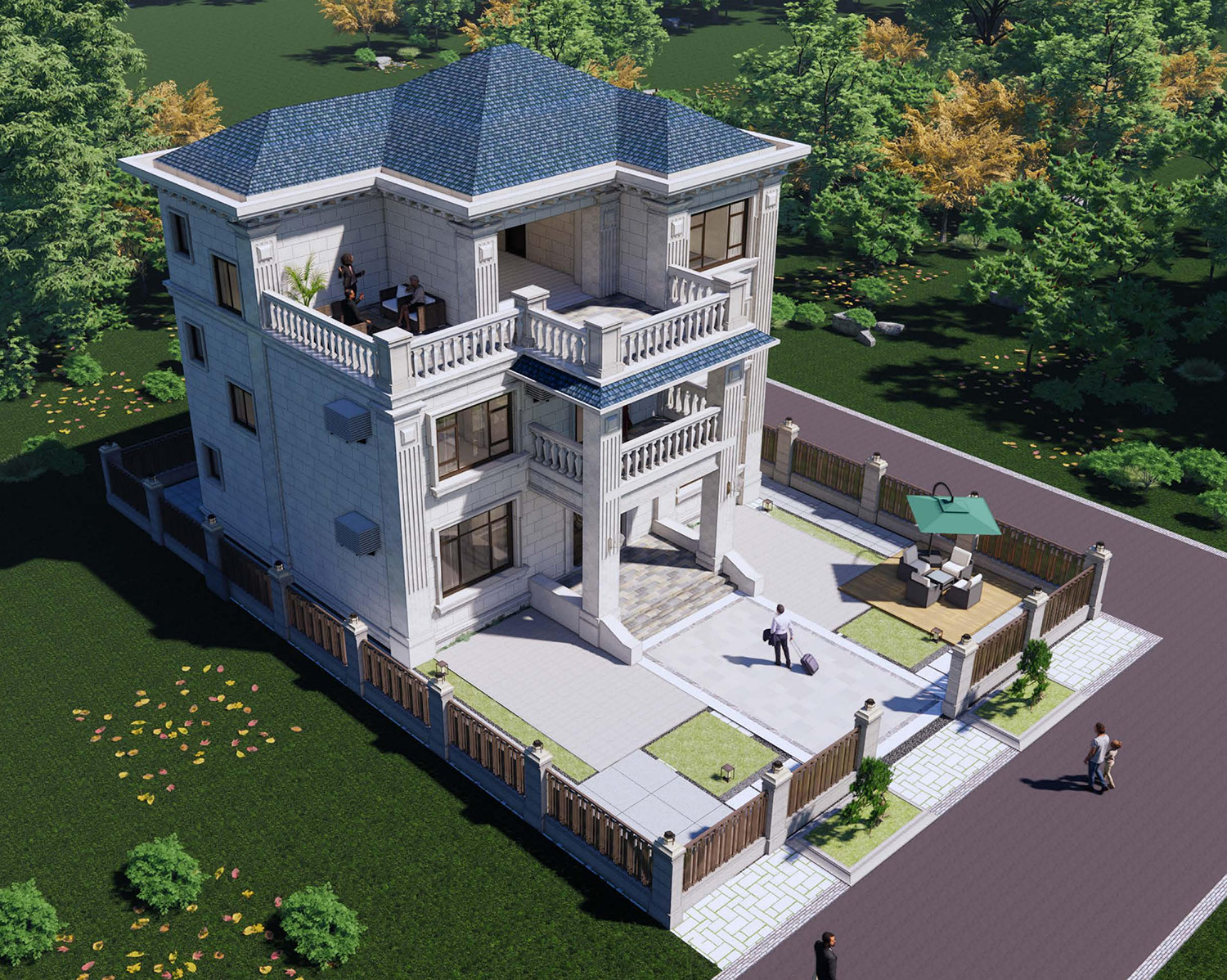 福建三明三层欧式自建别墅设计