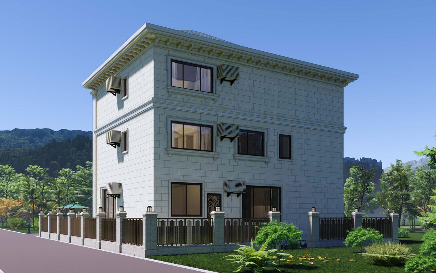 福建三明三层欧式自建别墅设计