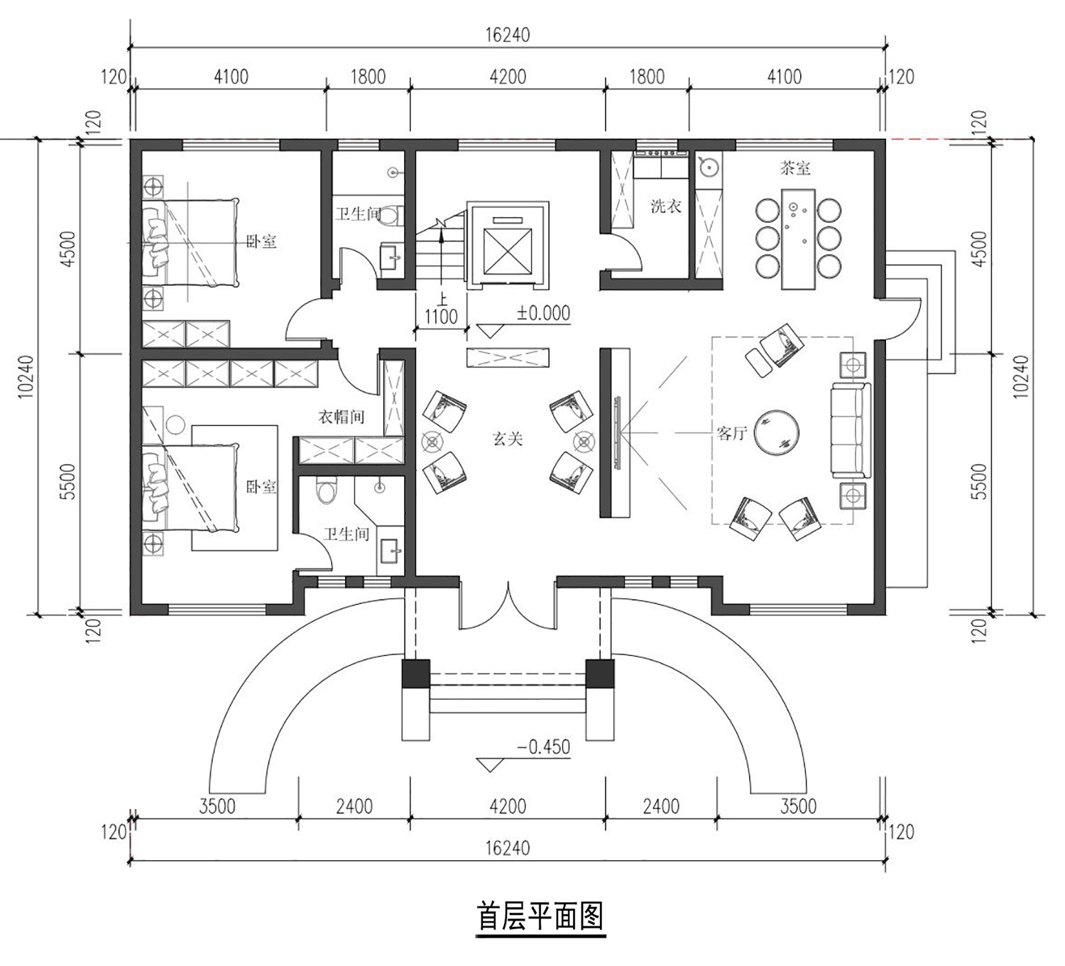 江苏南通石家欧式别墅设计图纸