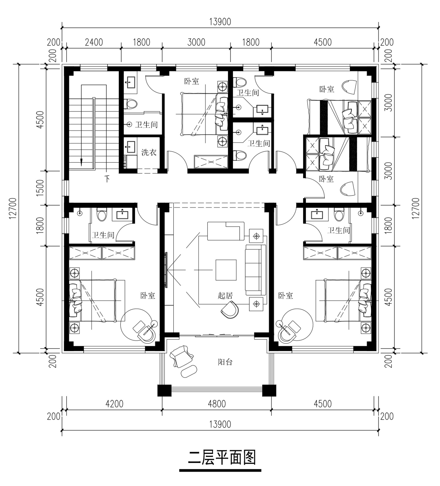 天津蓟县黄家二层新中式别墅