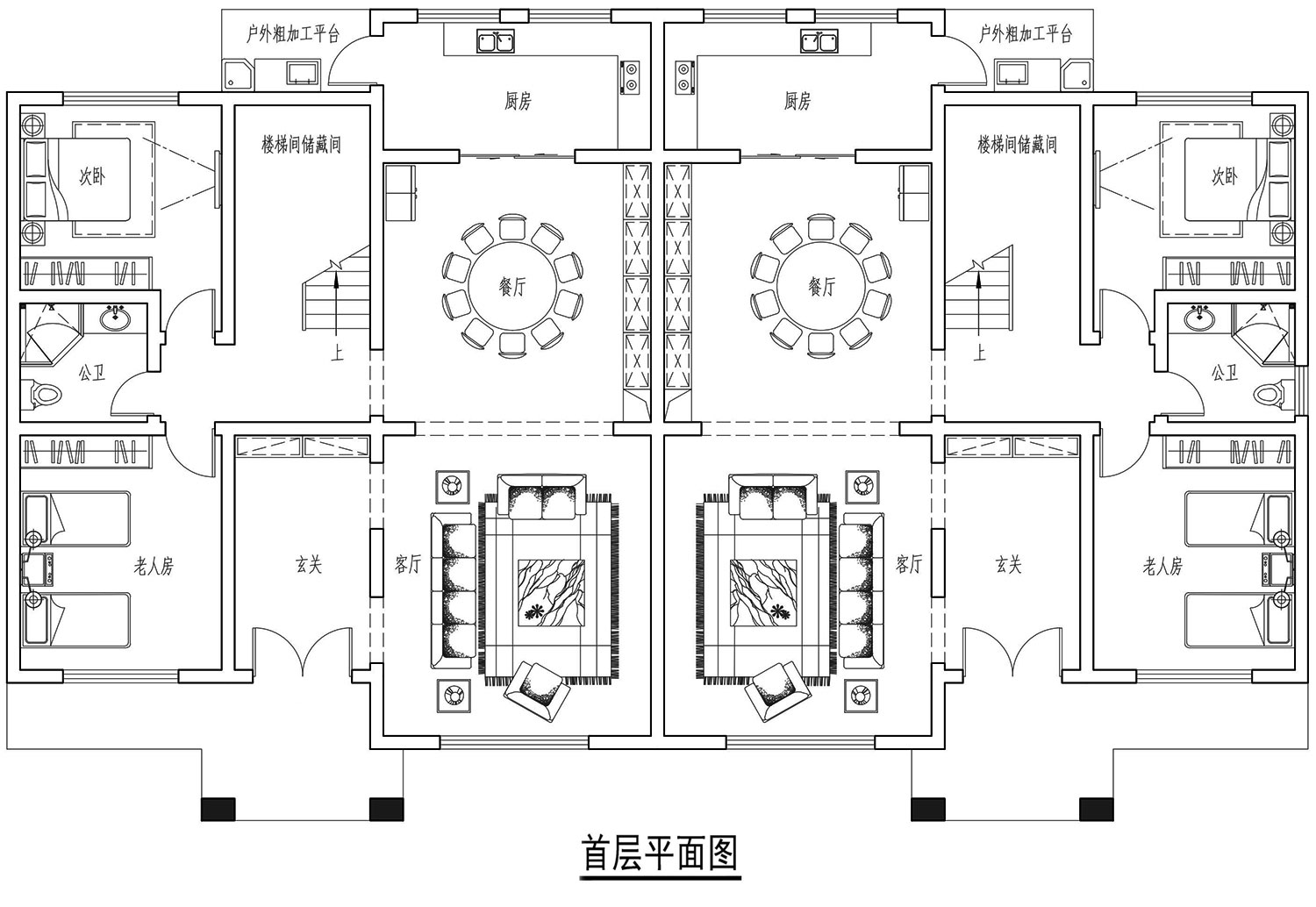湖南衡阳王家新中式双拼别墅