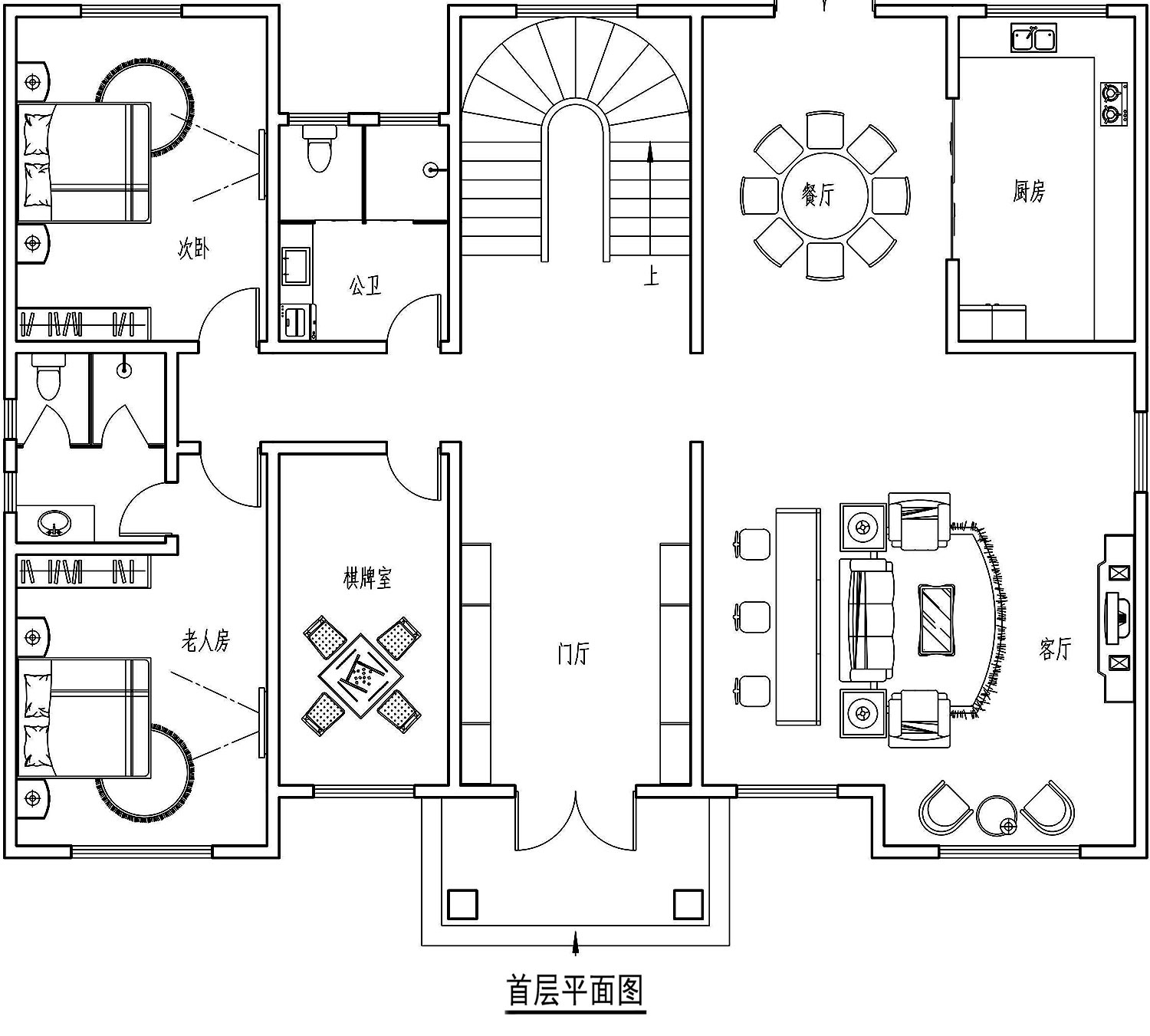 广东揭阳钟家欧式别墅图纸