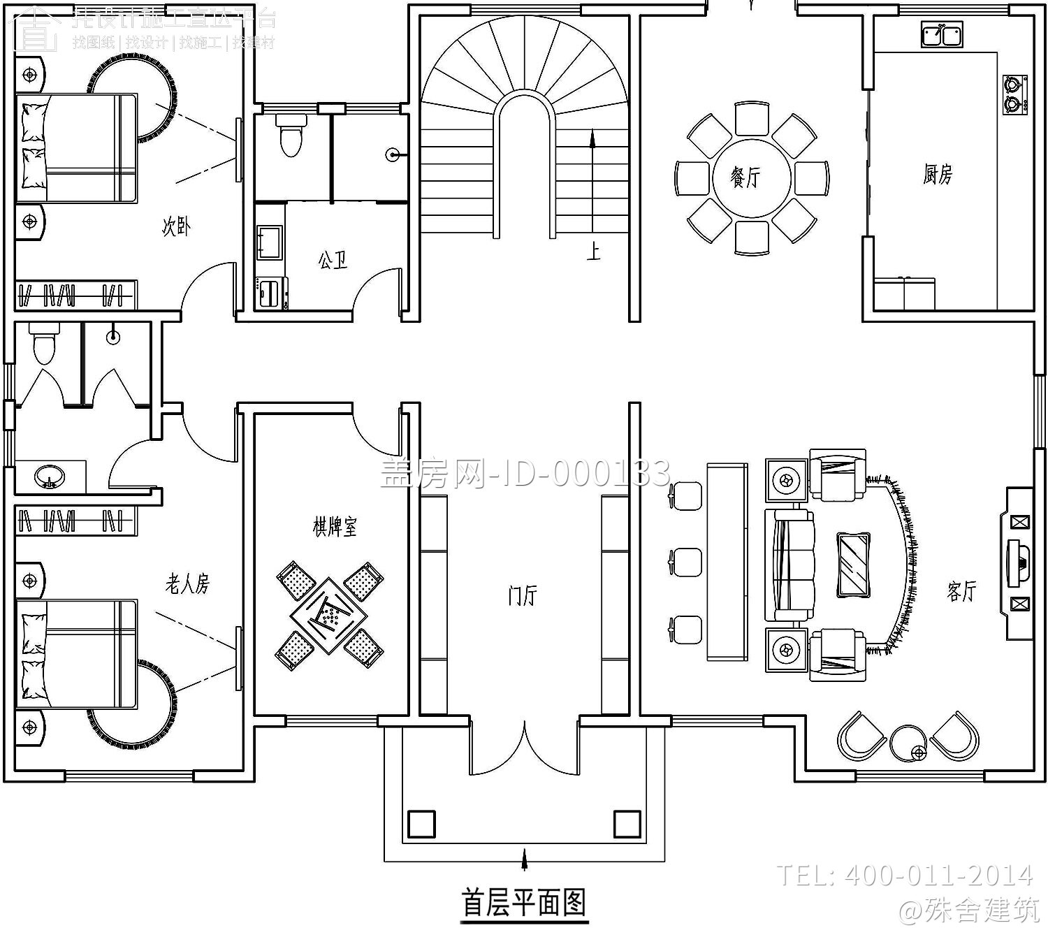 广东揭阳钟家欧式别墅图纸