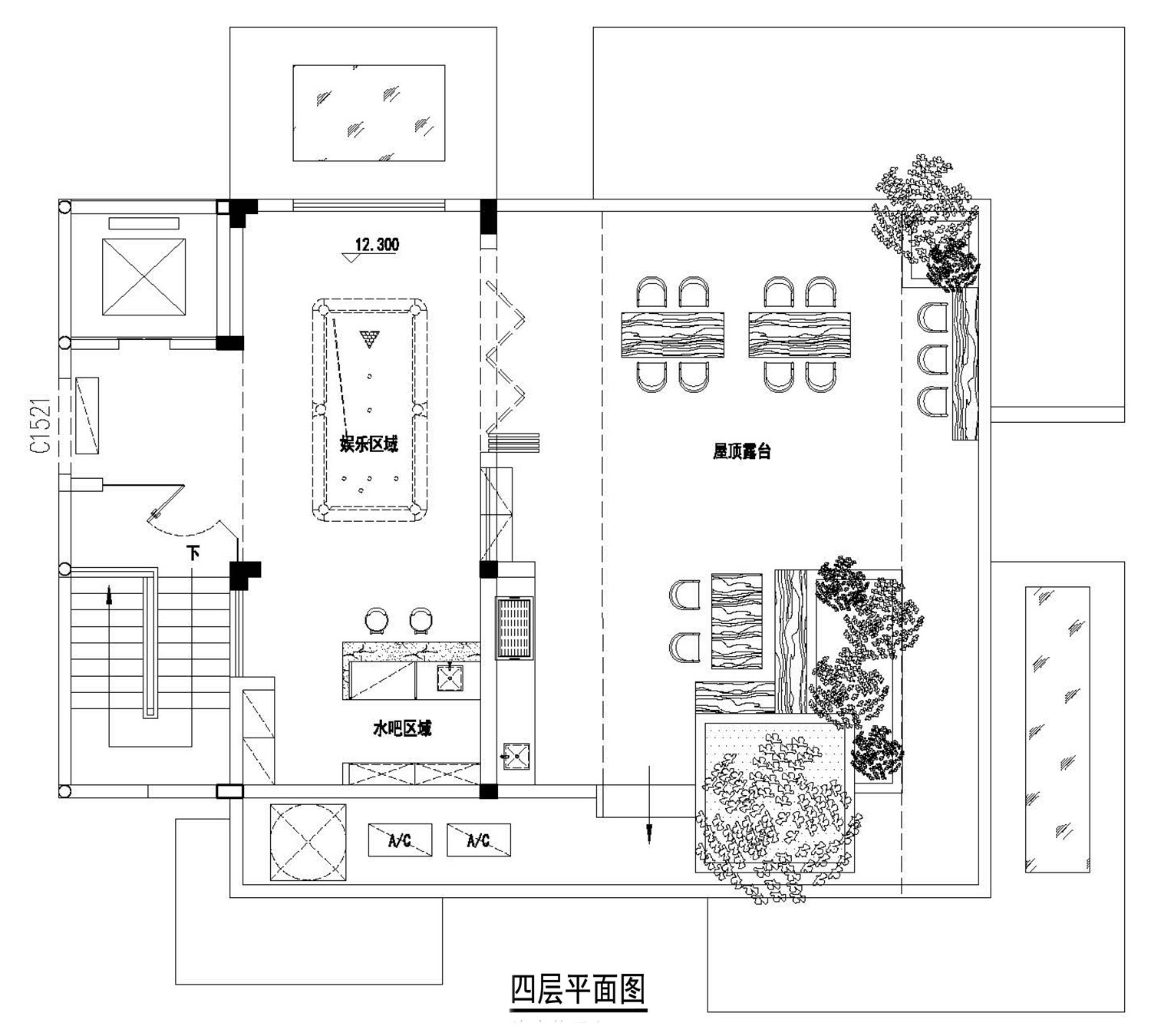 海南海口四层现代别墅设计图纸