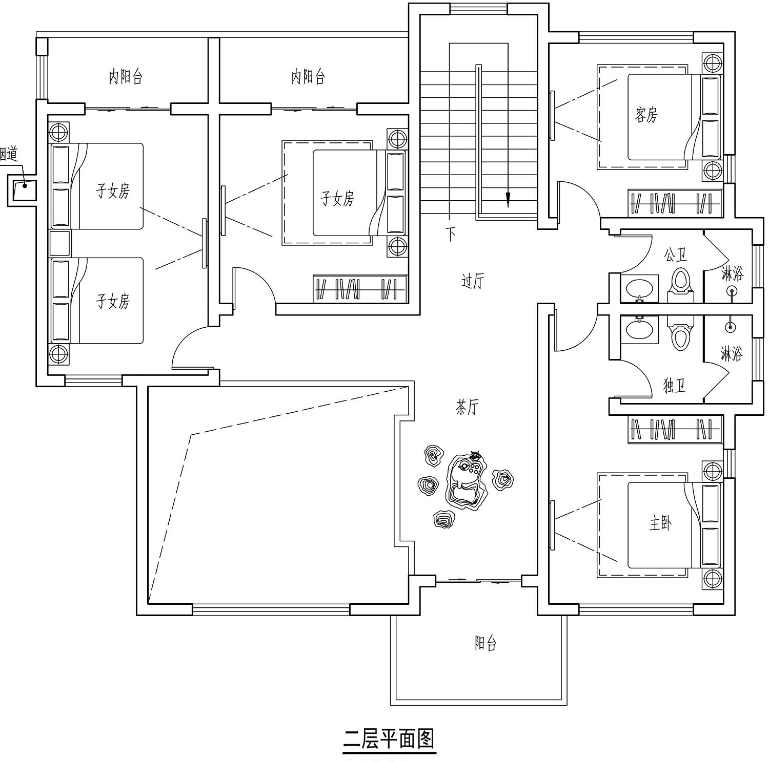 湖南长沙蒋家新中式别墅图纸